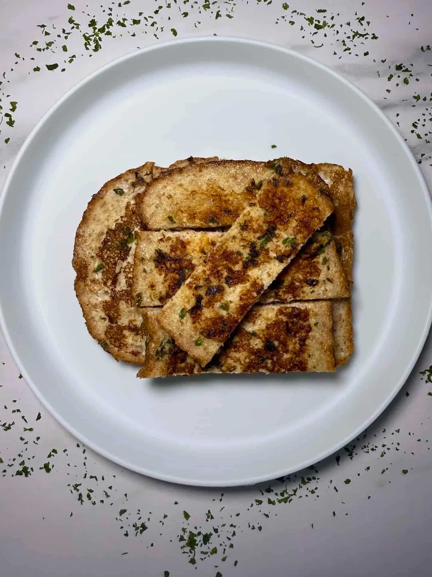 Cooked eggy bread and cut into slices for baby and all the family