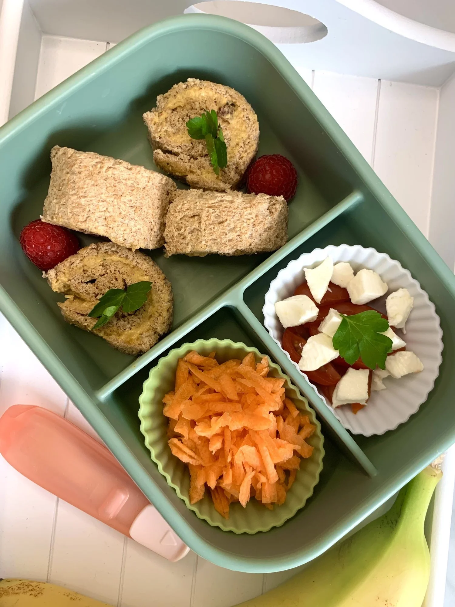 Houmous Roll Bento Box Babyled Weaning & Toddler Recipe