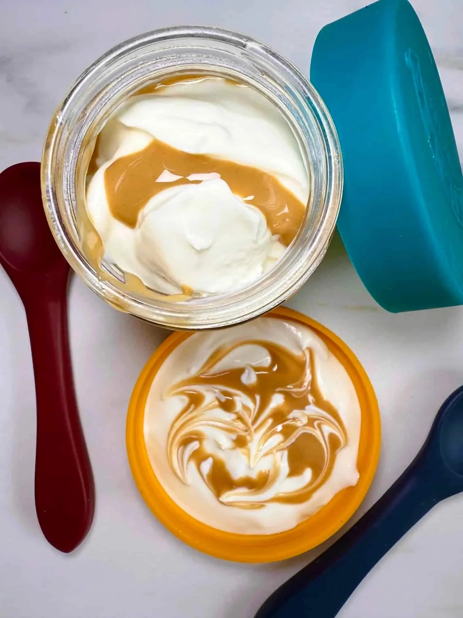 Greek Yogurt and Peanut Butter Pots For Babies 