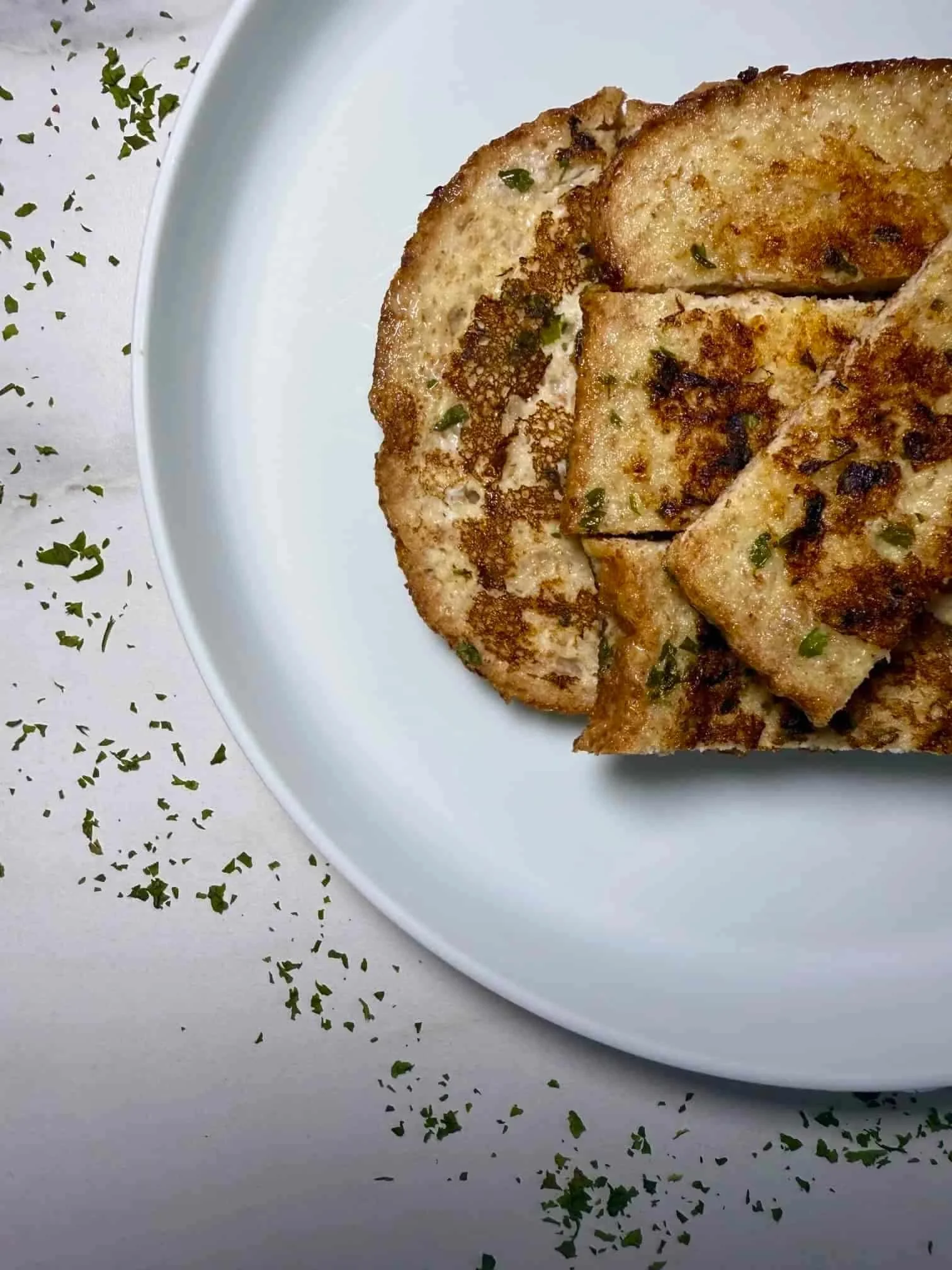 Cooked eggy bread and cut into slices for baby and all the family