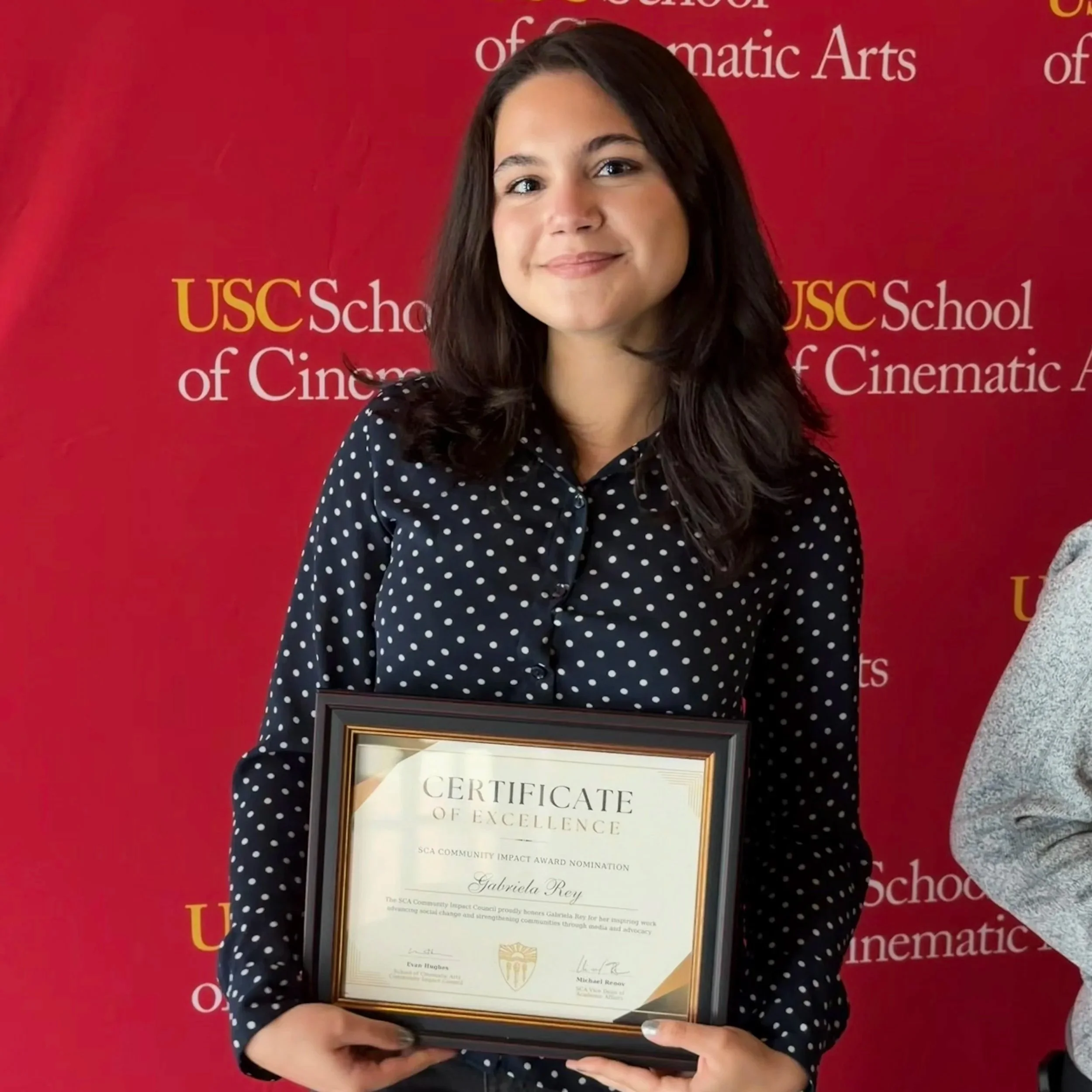 Gabriela at the USC School of Cinematic Arts Impact Awards Ceremony (2026)