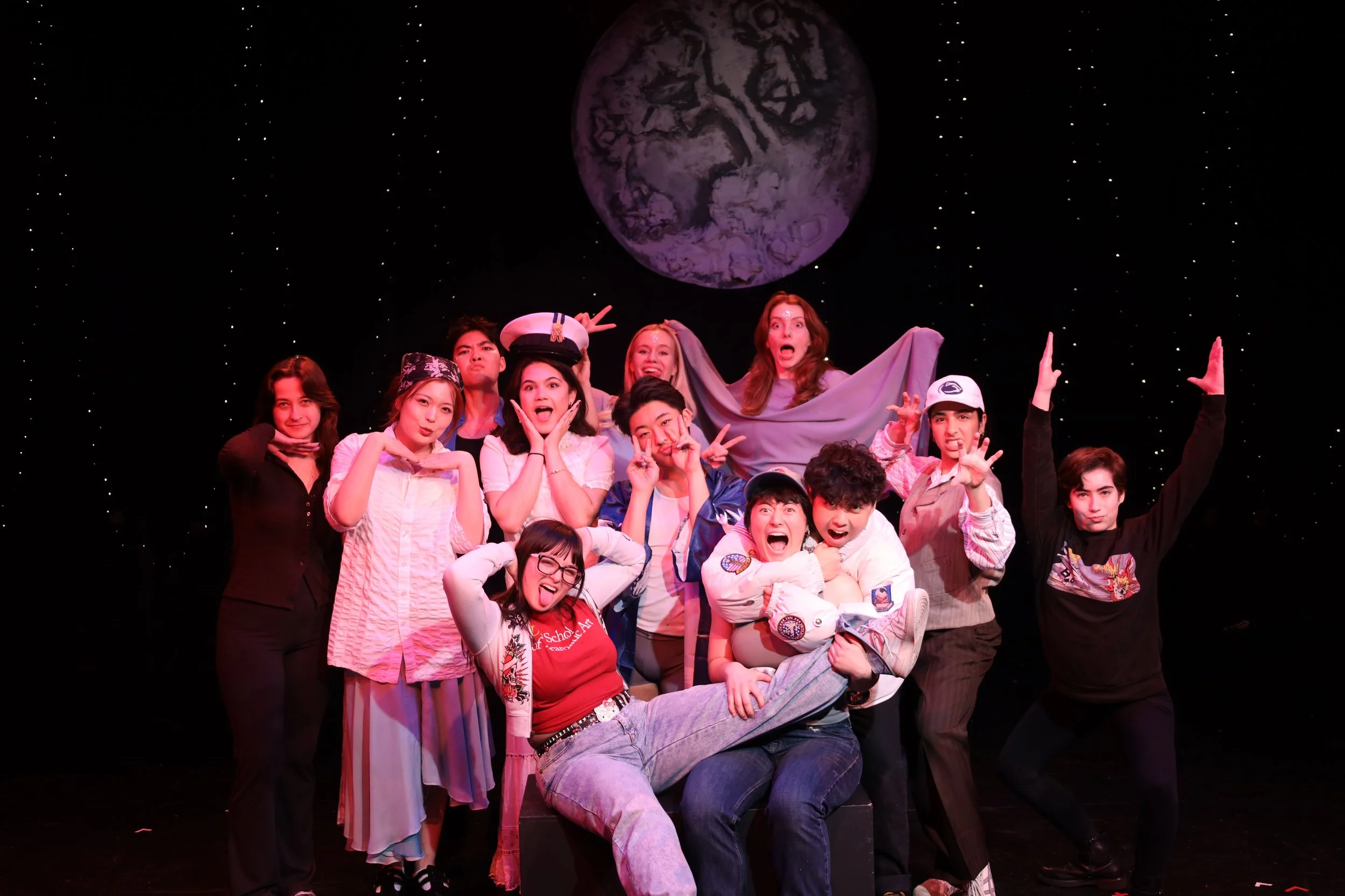 Gabriela with the cast of Moonjacket (USC)