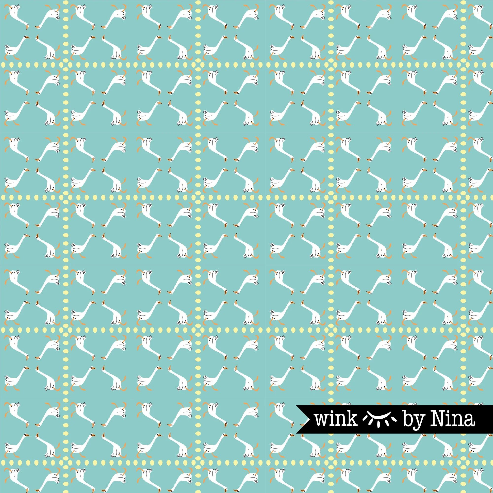 Goose Golden Eggs Square Blue, NR22-C52, also available in gold