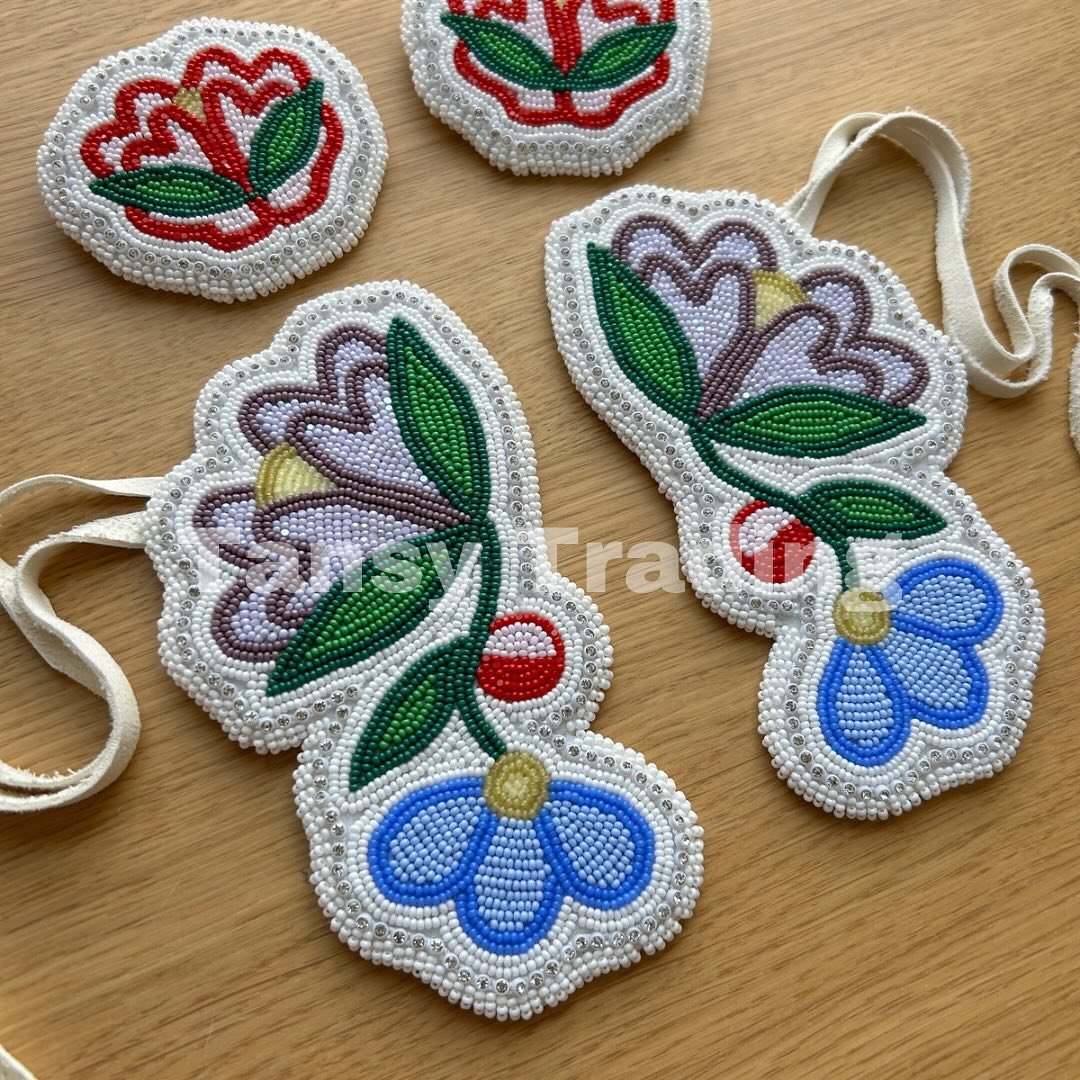 Well I never thought I&rsquo;d have to watermark my stuff haha. Floral hair ties and earrings for @brookemetchewais. The start to her full set 💗