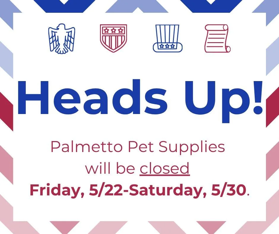 Just a little heads up, pet parents! 🐾
We&rsquo;ll be taking a short break and will be closed May 22nd&ndash;May 30th.

Plenty of time to stock up on your pup &amp; kitty favorites before then - we&rsquo;ll keep reminding you! 😊