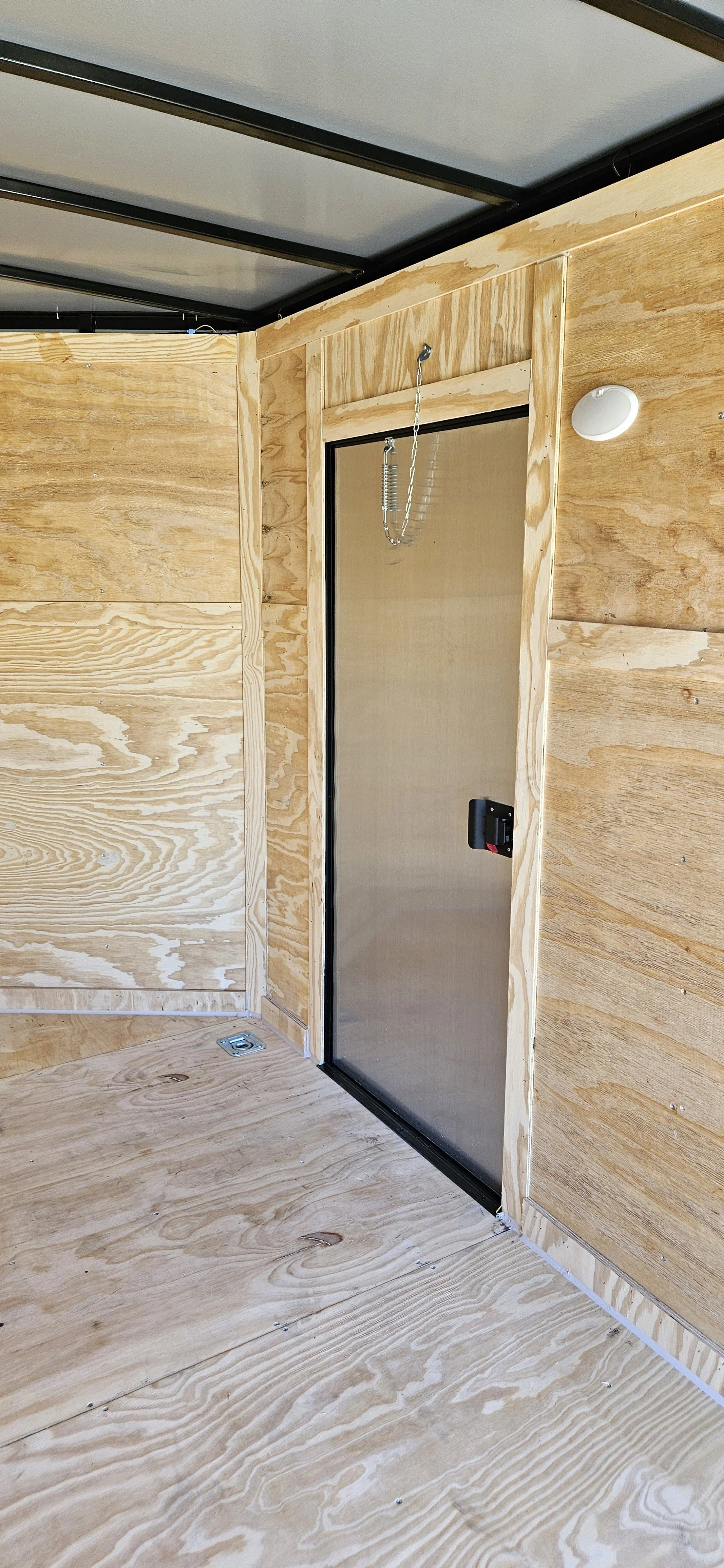 6X12SA Black Cargo Trailer view of the inside of the trailer