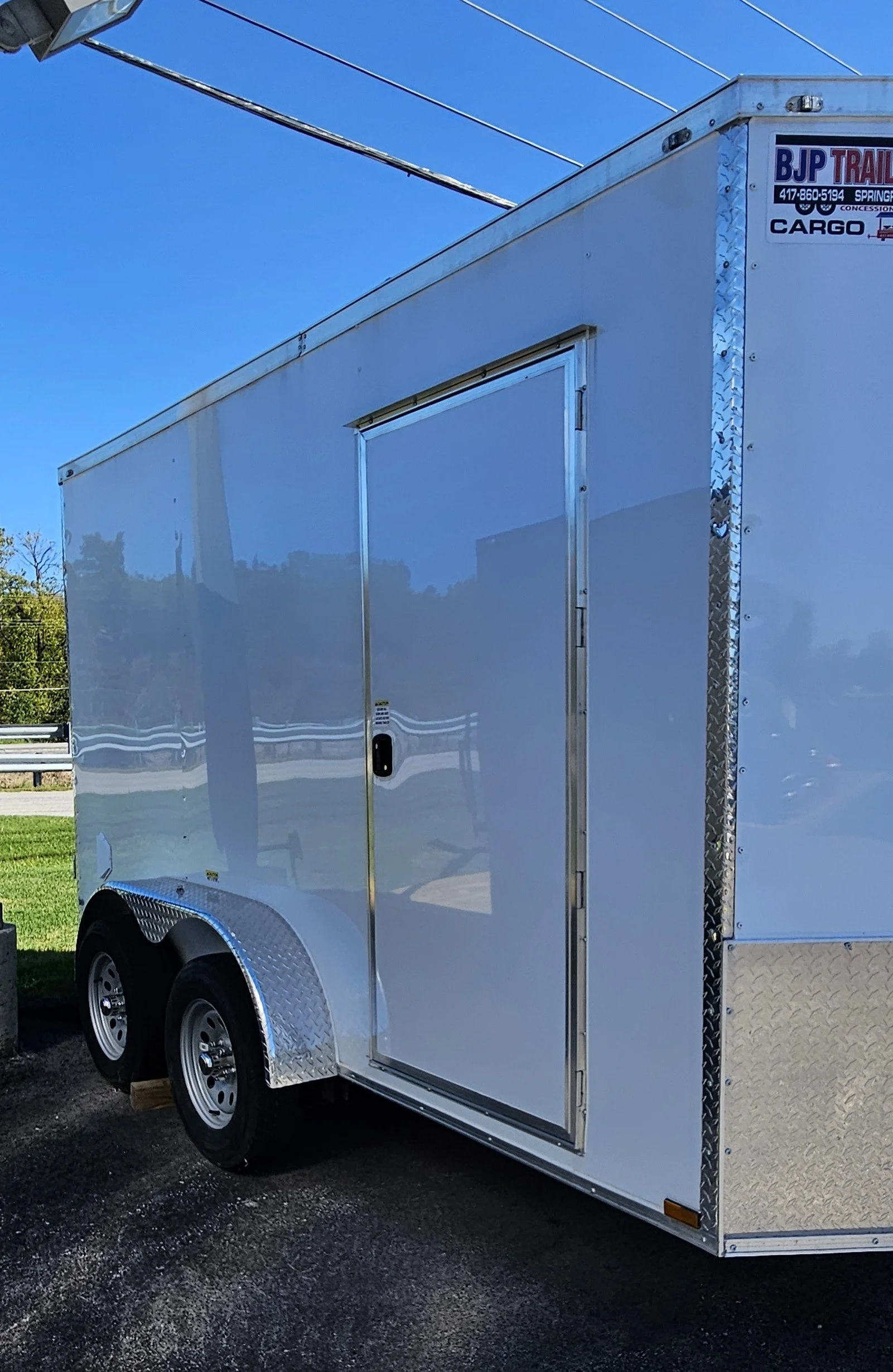 side door of 6X12TA - Cargo/Enclosed Trailer - White - Vin#60705