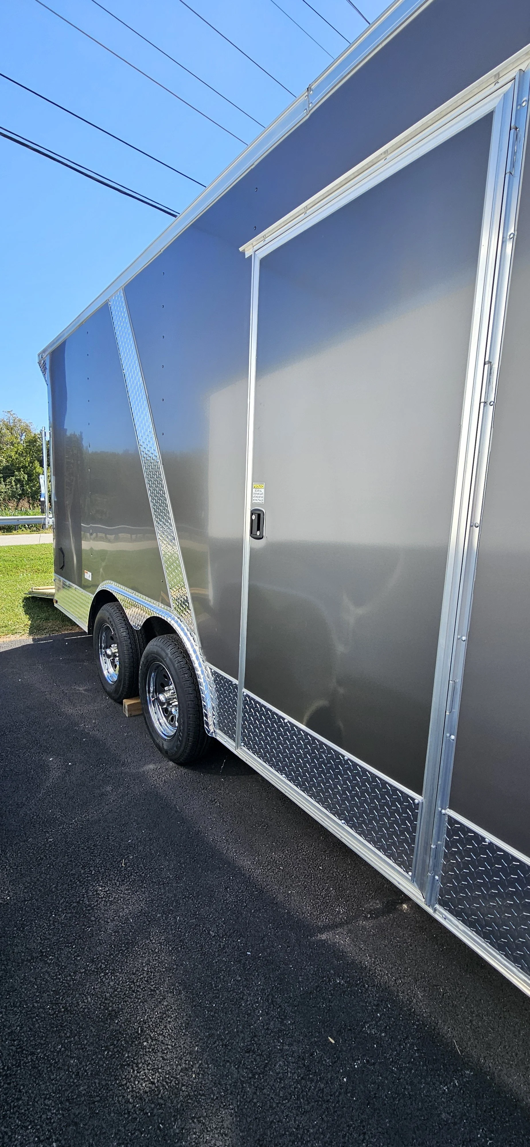 8.5X16TA Charcoal Cargo Trailer #79055 side view