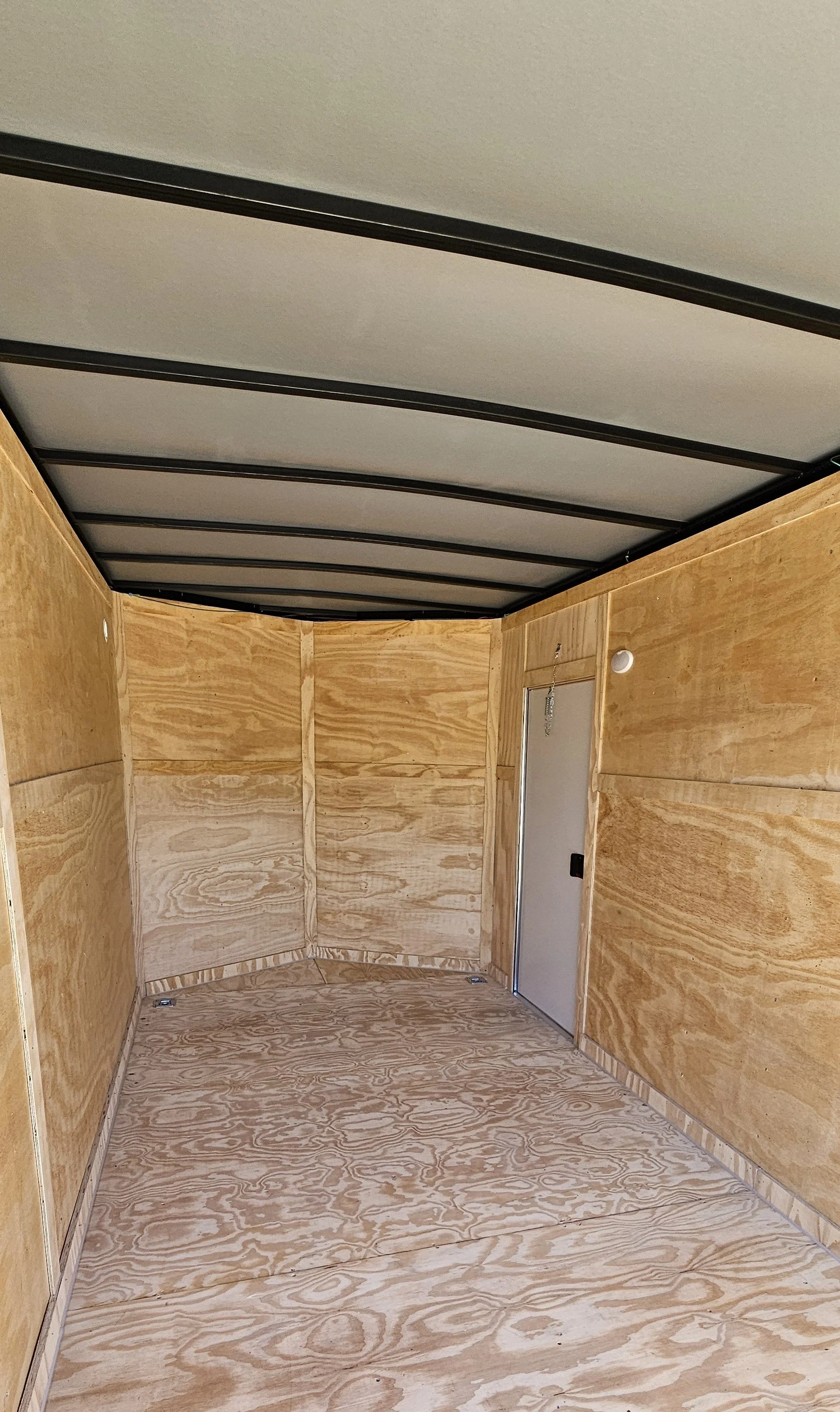 interior of 7X14TA White Cargo Trailer 79218