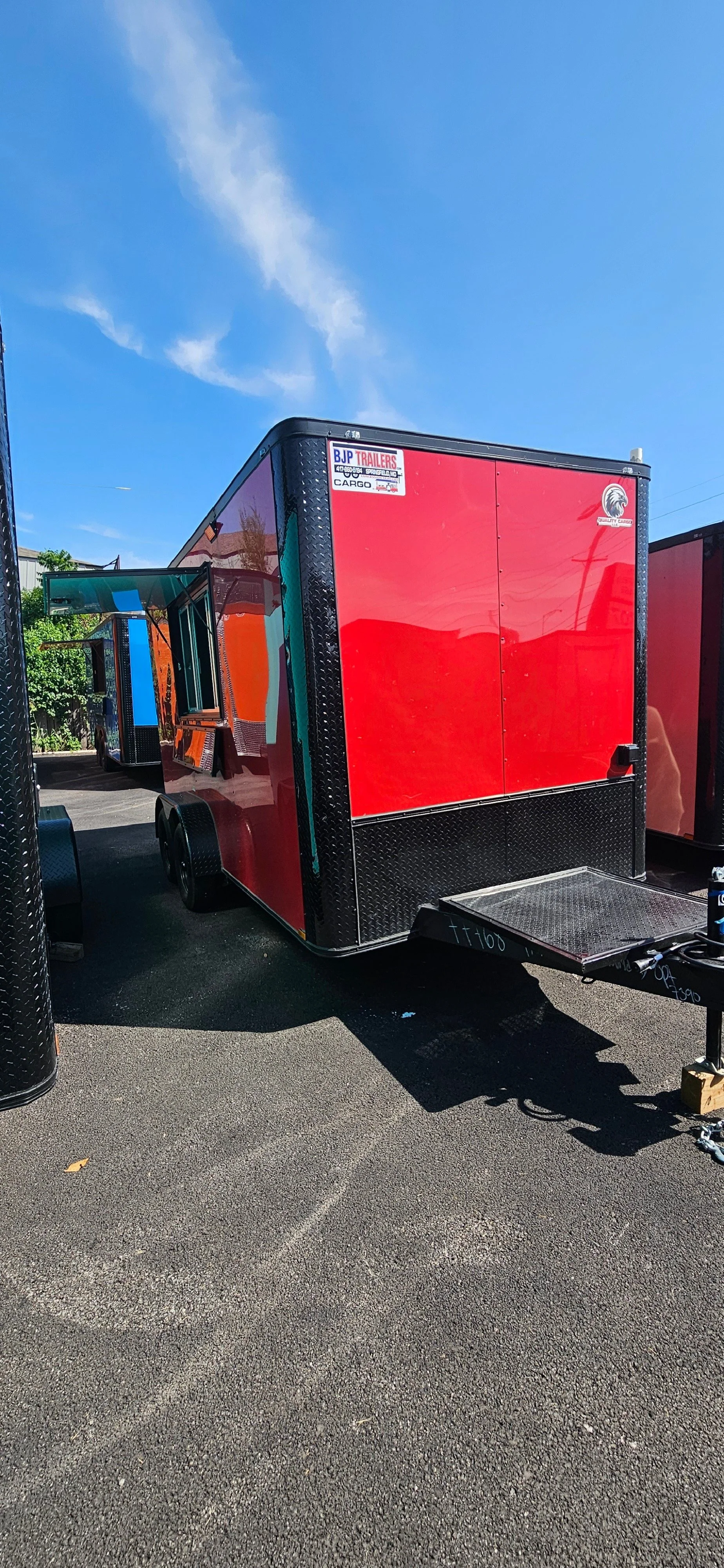 7X14TA Red Concession Trailer #77768