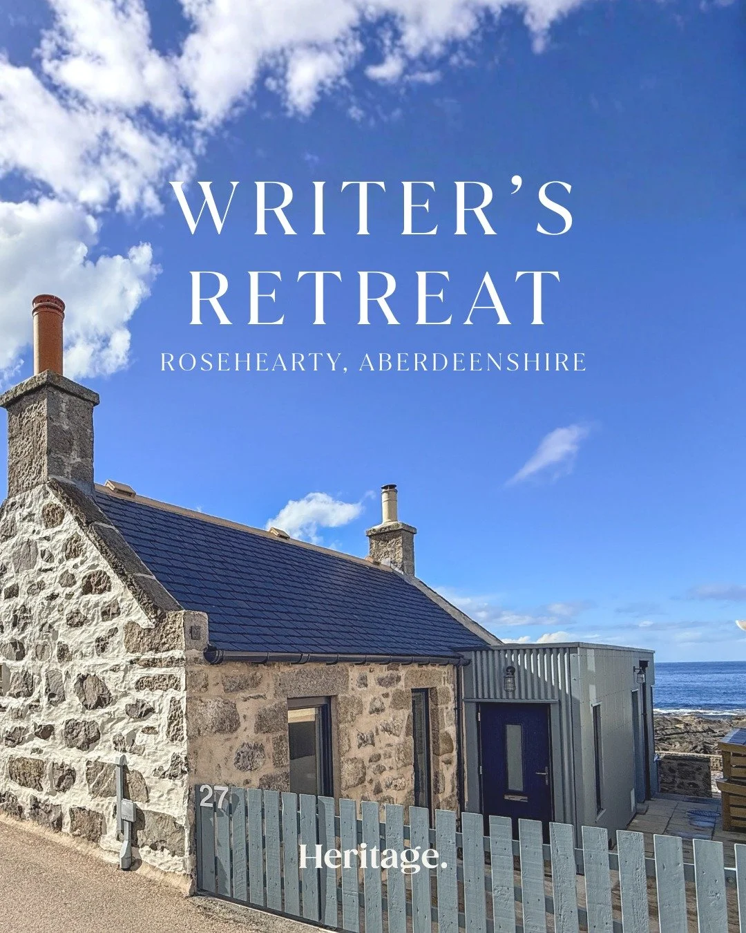 Introducing Writer&rsquo;s Retreat 🌊
Our latest self-catering cottage for two, set right on the seafront in Rosehearty.

This newly renovated fisherman&rsquo;s cottage has been thoughtfully designed for comfort and calm. With uninterrupted North Sea