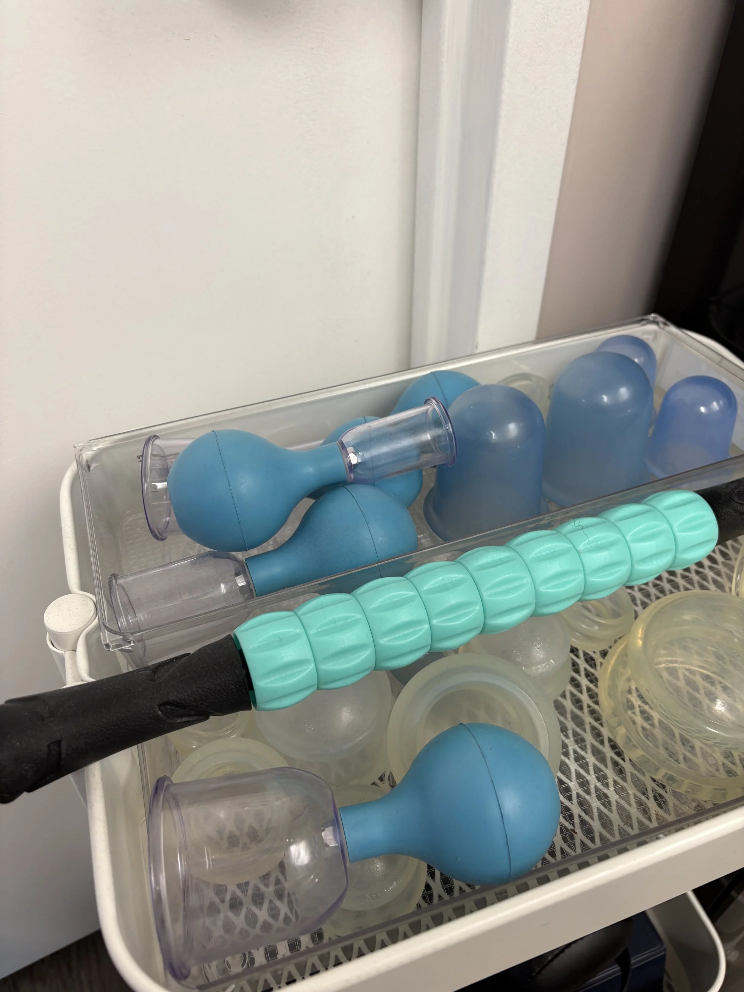 massage cupping and fibrosis rollers