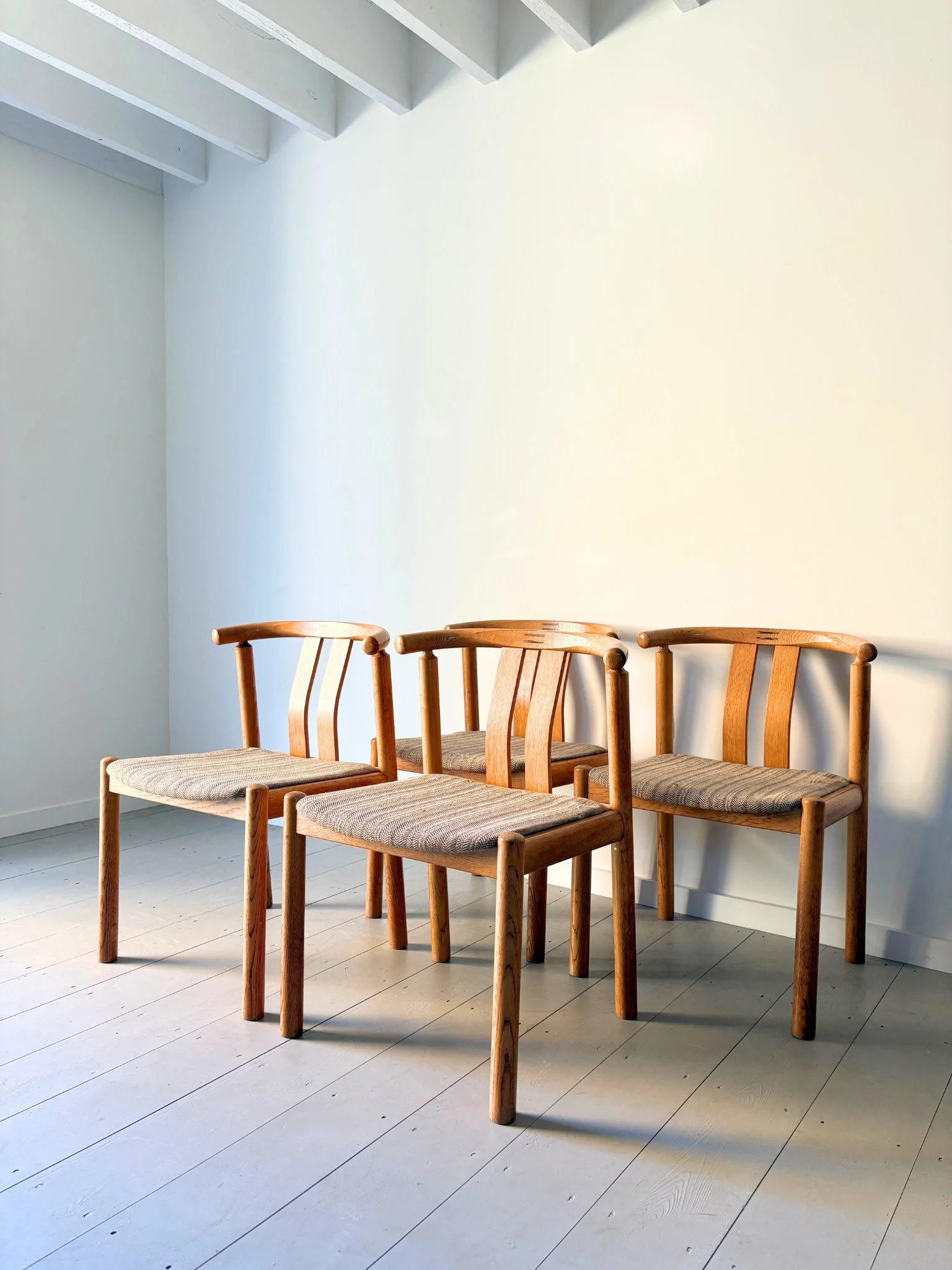 Original 20th Century Danish Dining Chairs by Hans J Frydendal With Sleek Mid Century Design - Bureau Bruton