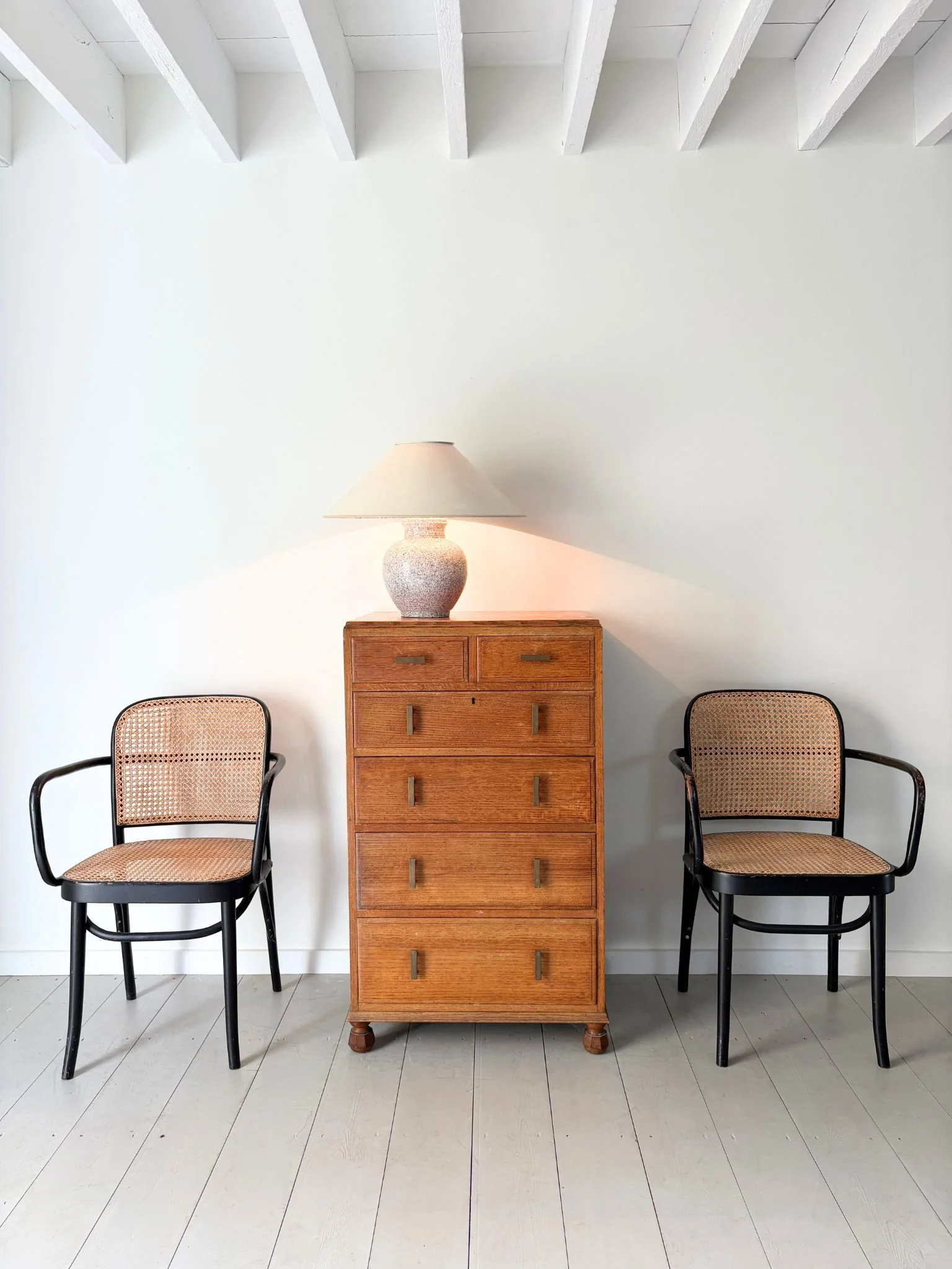 Solid Oak 1930s Gillows Chest of Drawers With Brass Hardware - Bureau Bruton Antique and Vintage Shop