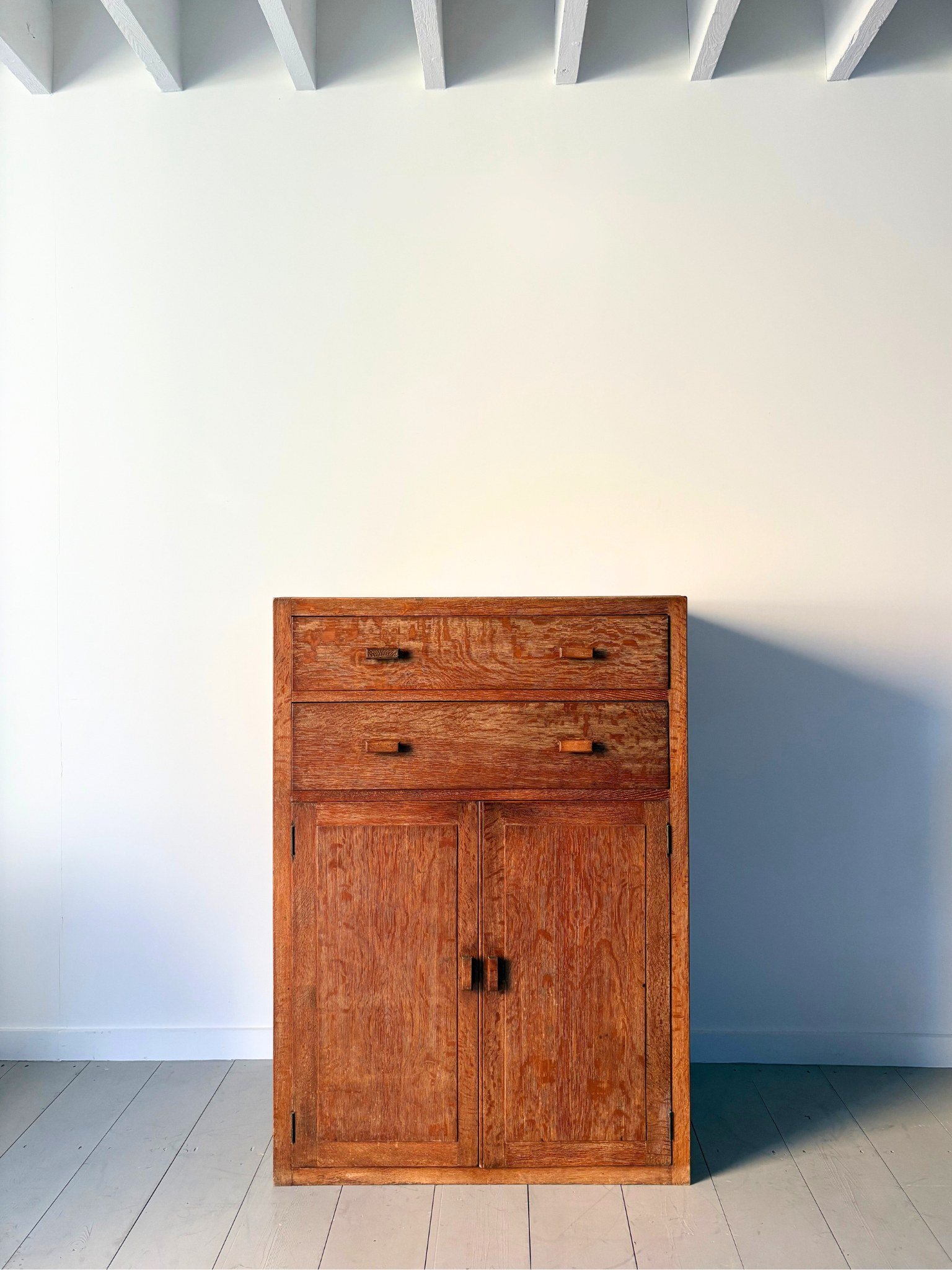 20th Century Heals of London Tallboy Cupboard With Drawers - Bureau Bruton Antiques and Vintage Furniture Art and Objects