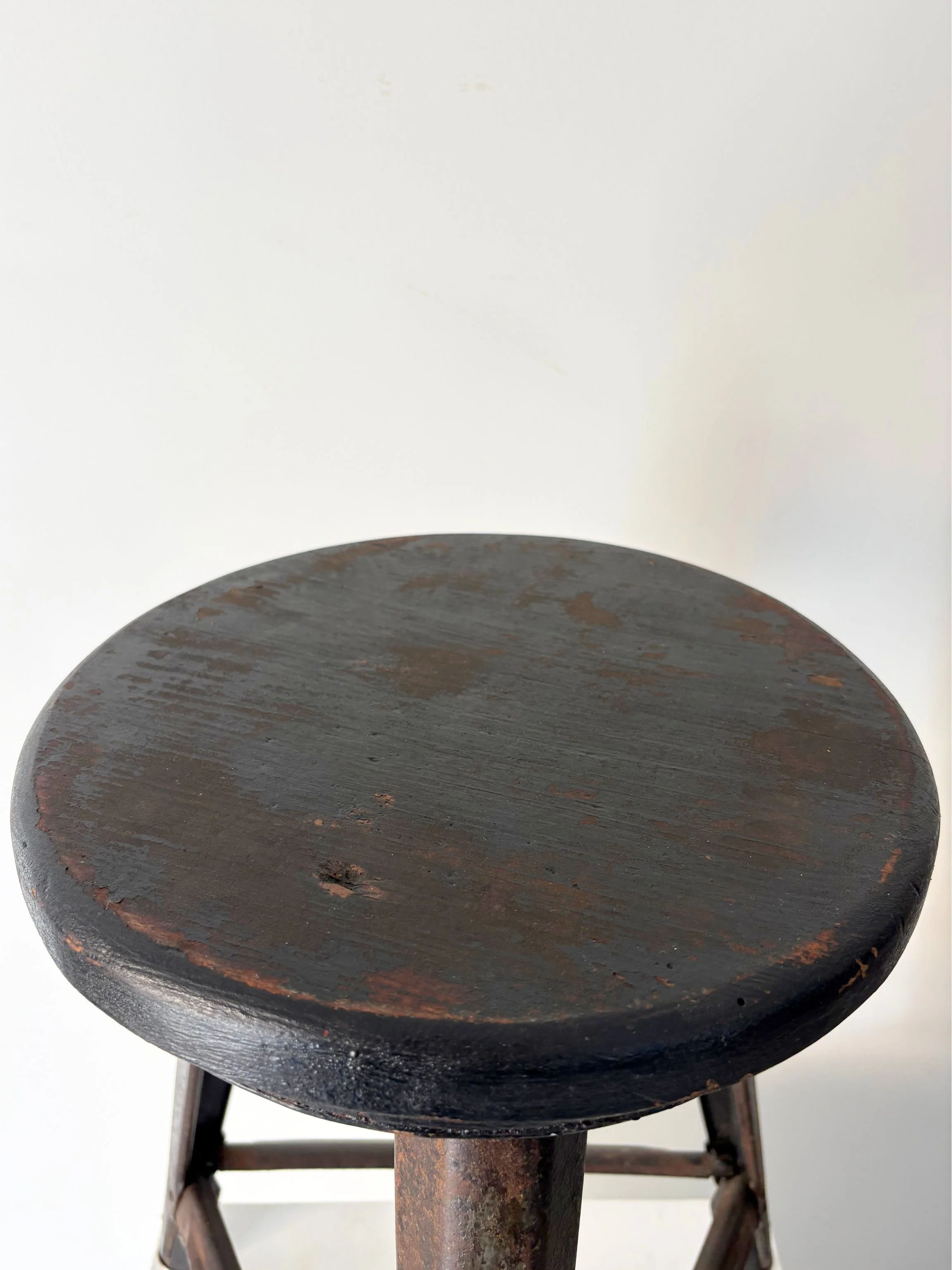 Ebonised Modernist Machinist Side Table Stool - Bureau Bruton Antique and Vintage Shop and Sourcing Service