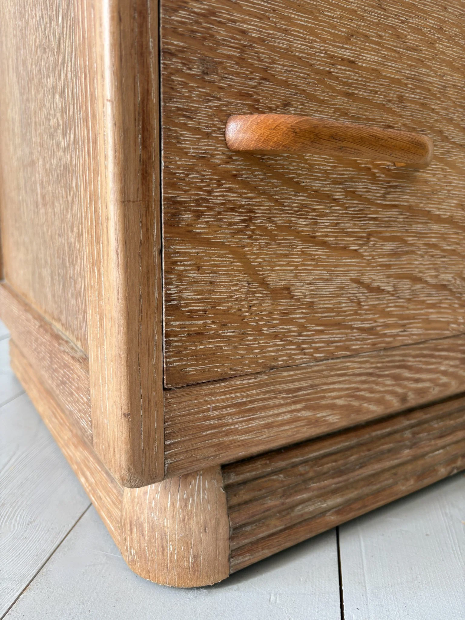 Limed Tall Boy Details - Bureau Bruton