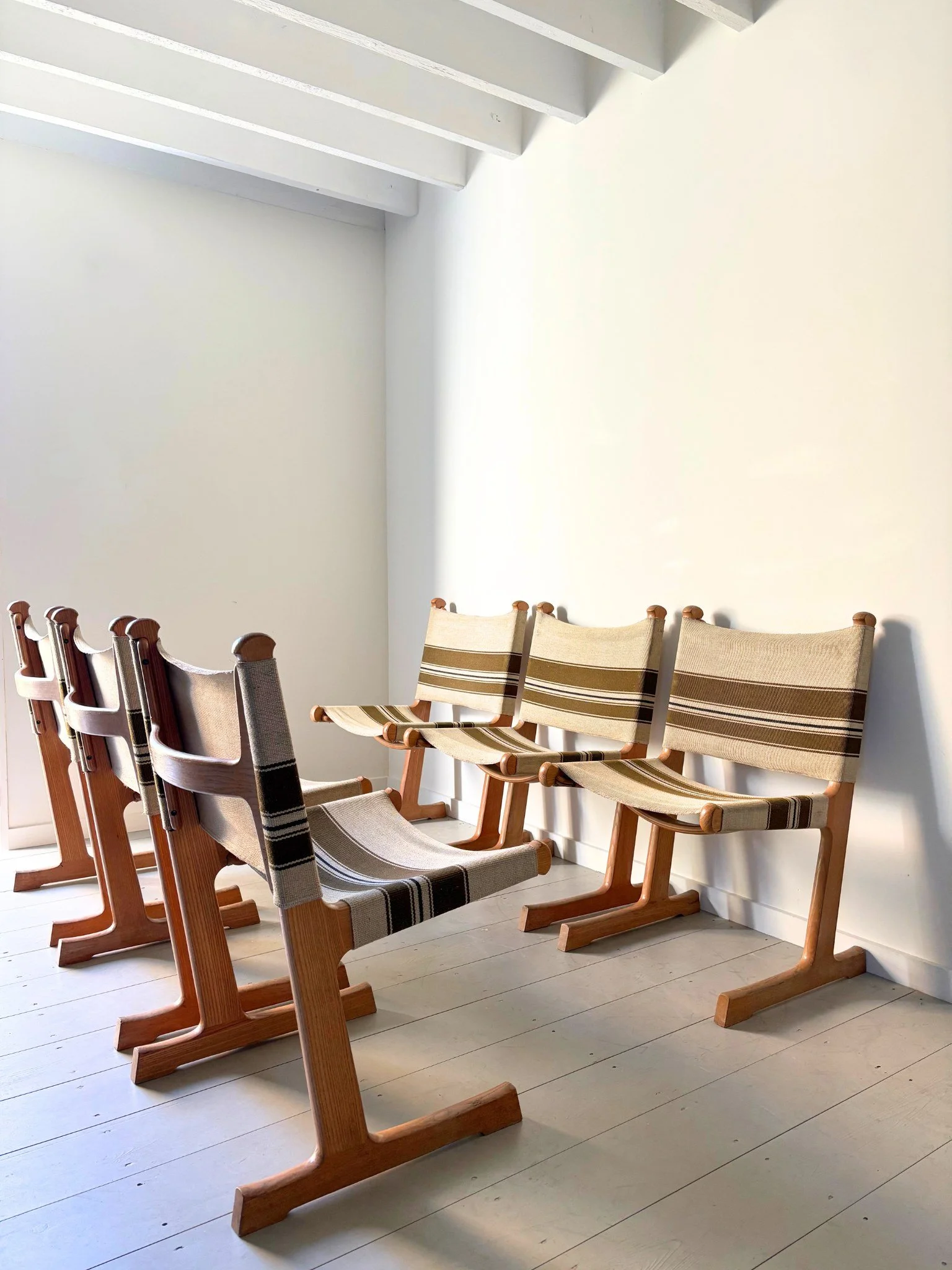 Set of six cantilevered dining chairs designed by Ditte & Adrian Heath for France & Søn in the 1960s - Bureau Bruton