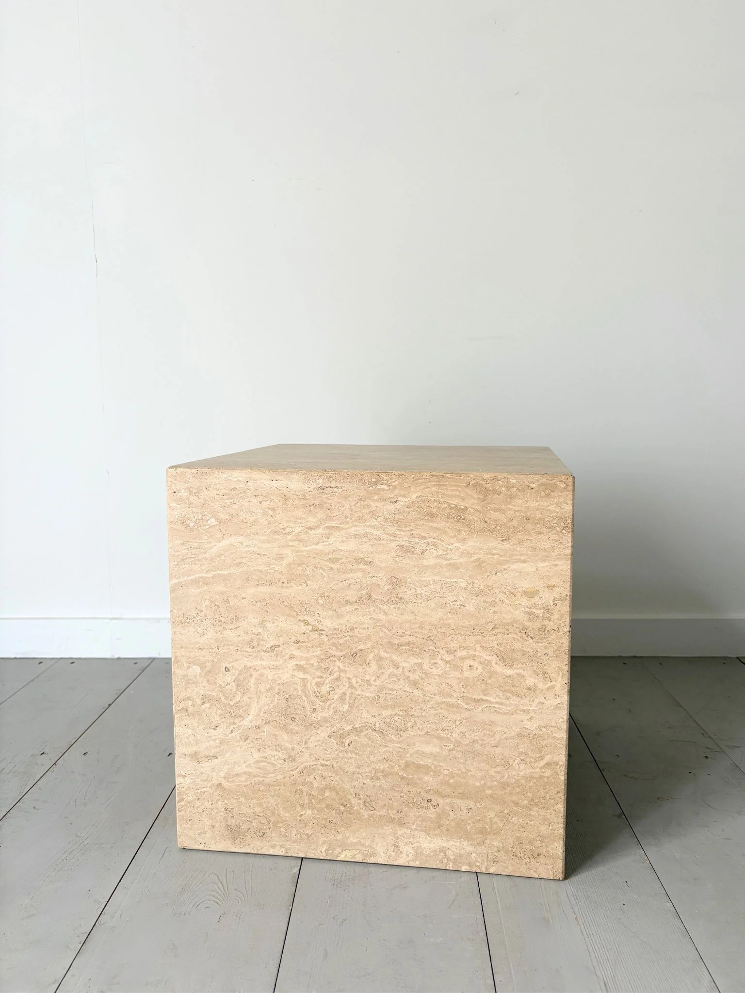 Travertine Cube Table - Bureau Bruton