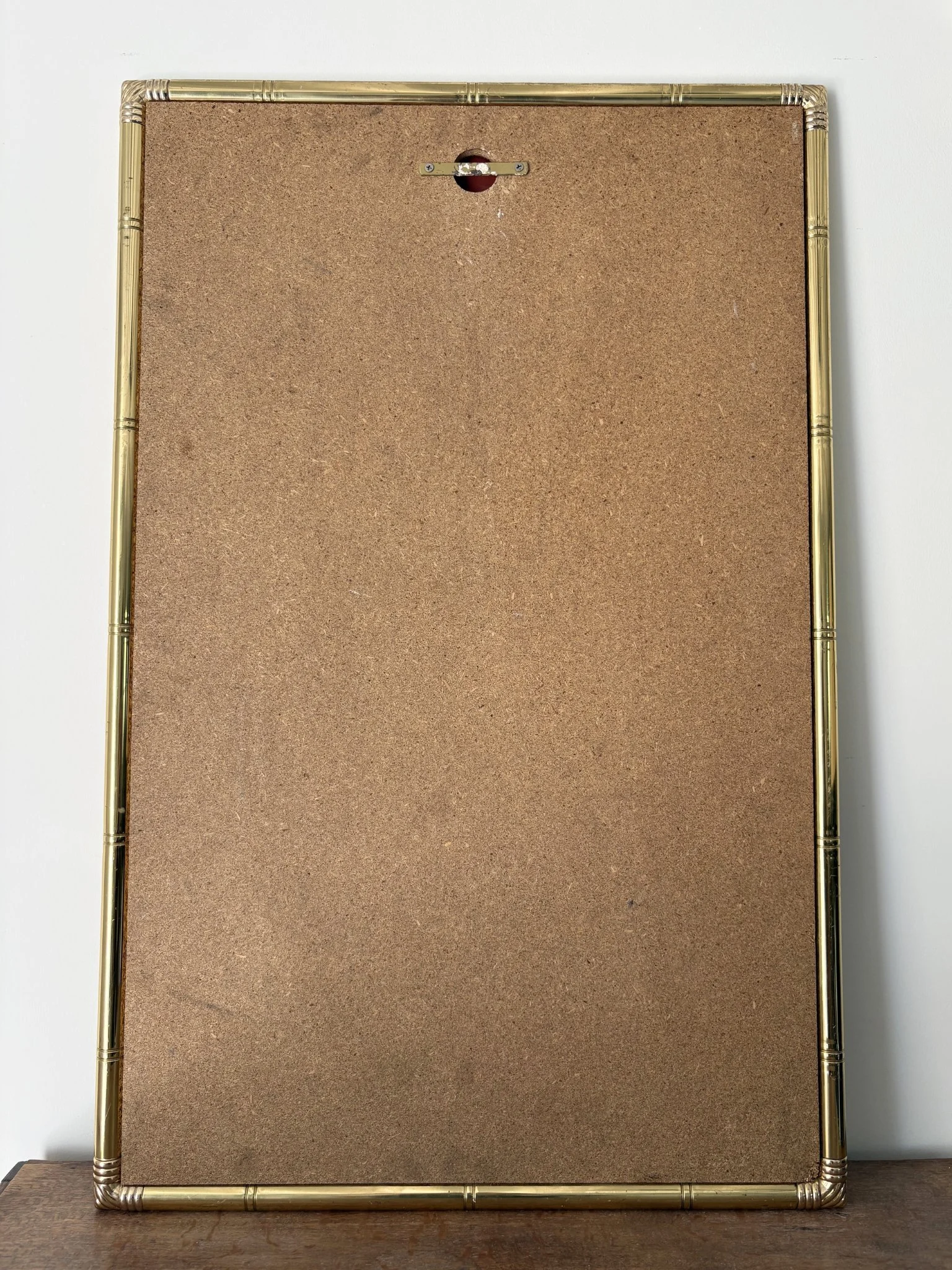 Brass Faux Bamboo Mirror - Rear View