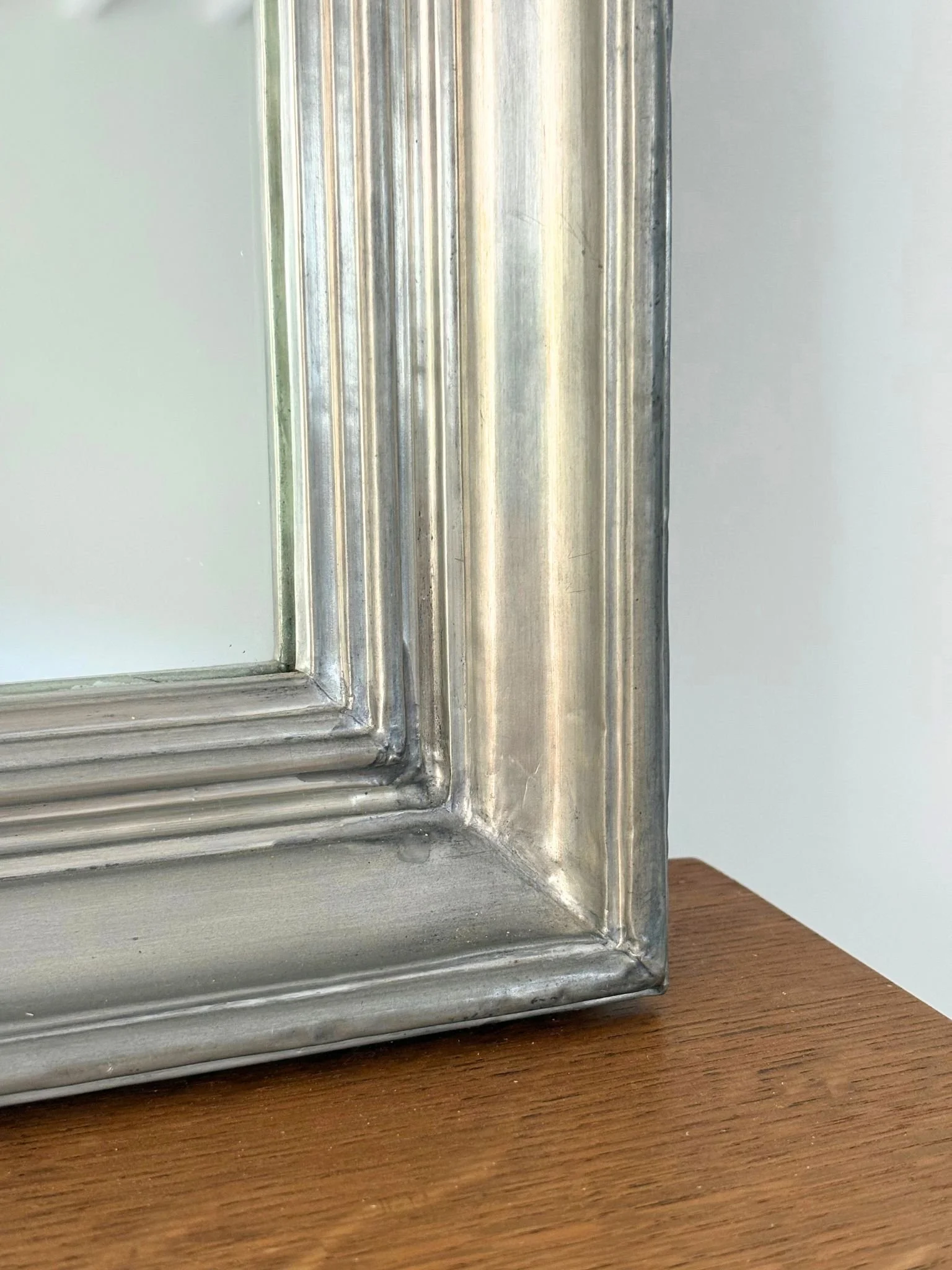 Silver Repoussé Mirror - Bureau Bruton Antiques and Vintage Design
