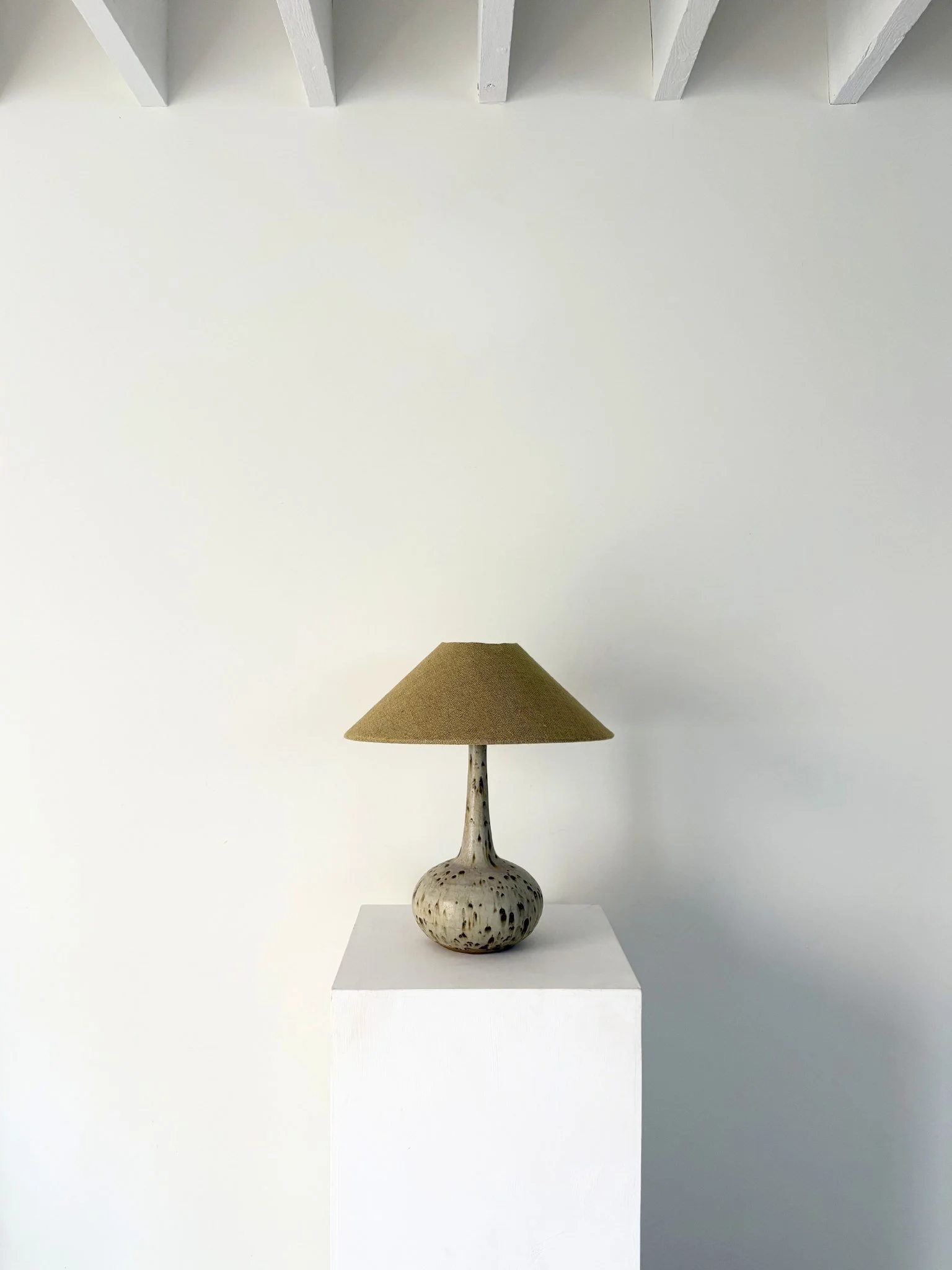 A Mid Century French ceramic lamp in a striking teardrop design - Bureau Bruton Antique and Vintage Shop