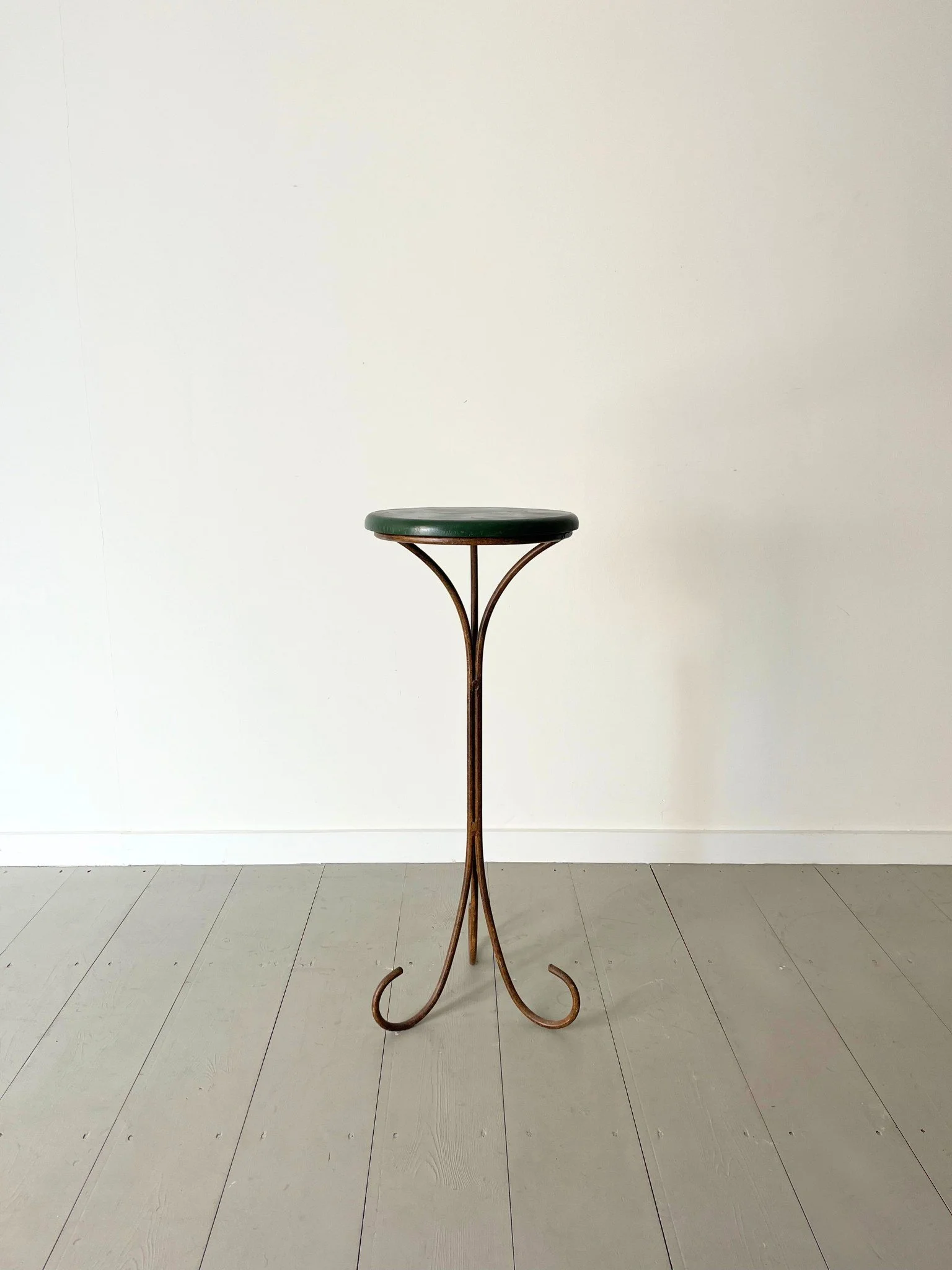 Vintage Metal Pedestal Bistro Table Plant Stand - Bureau Bruton