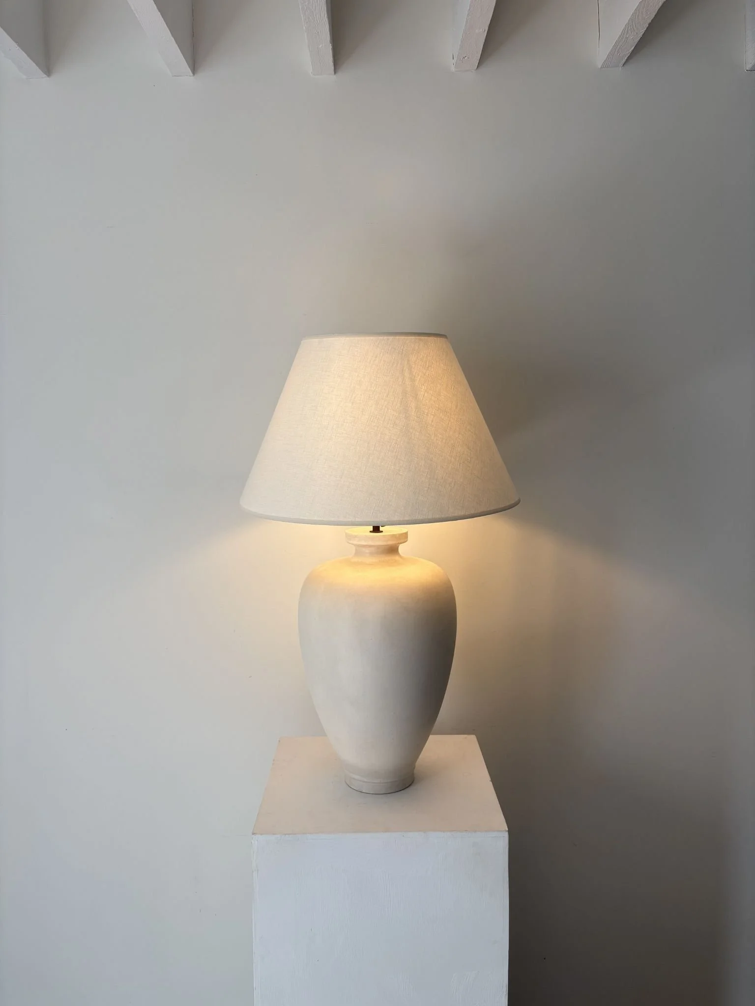 An oversized vintage ceramic table lamp in a sculptural urn form - Bureau Bruton Antique Shop and Sourcing Service