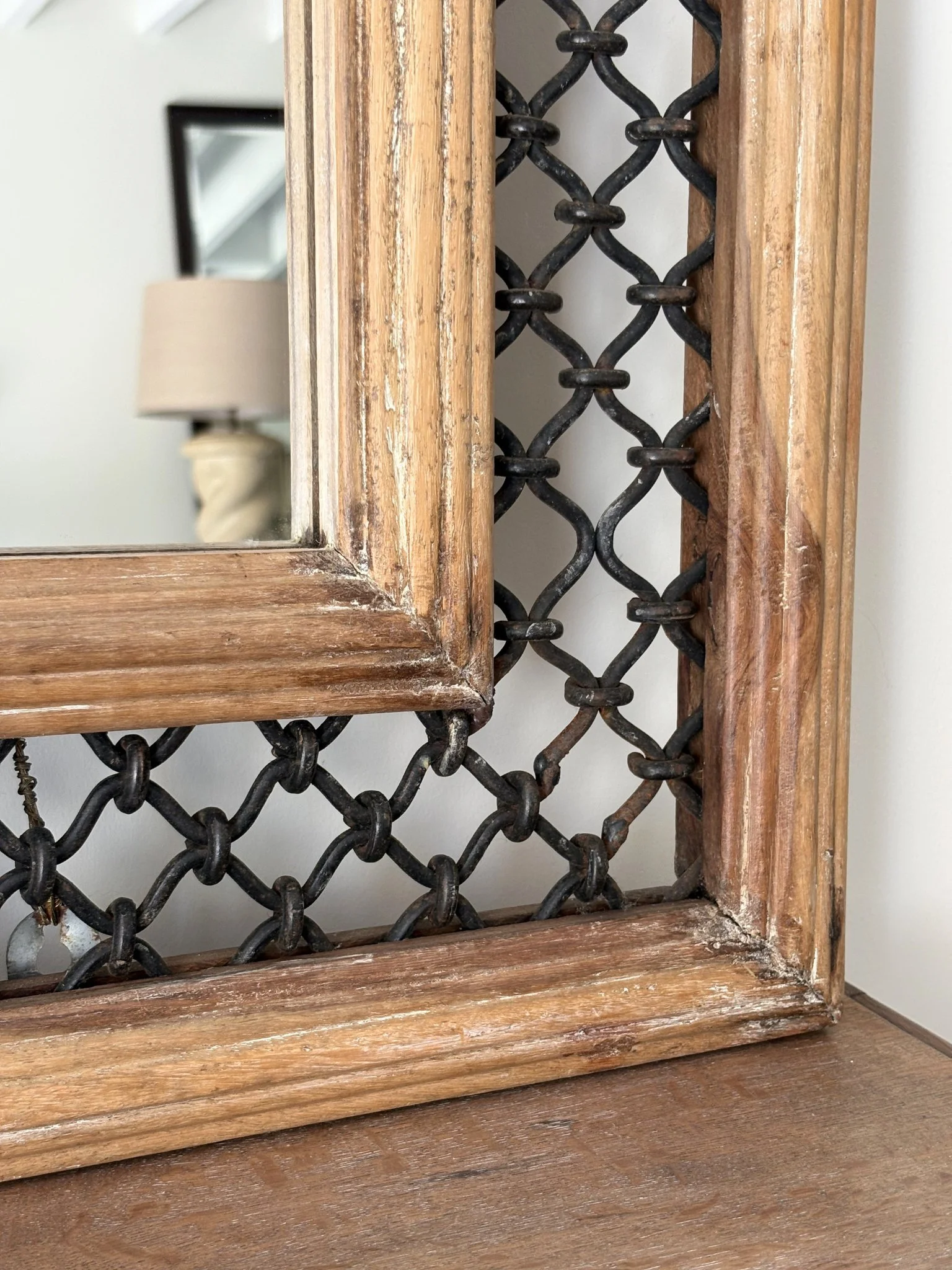 Iron Lattice Mirror - Bureau Bruton Antiques Gallery