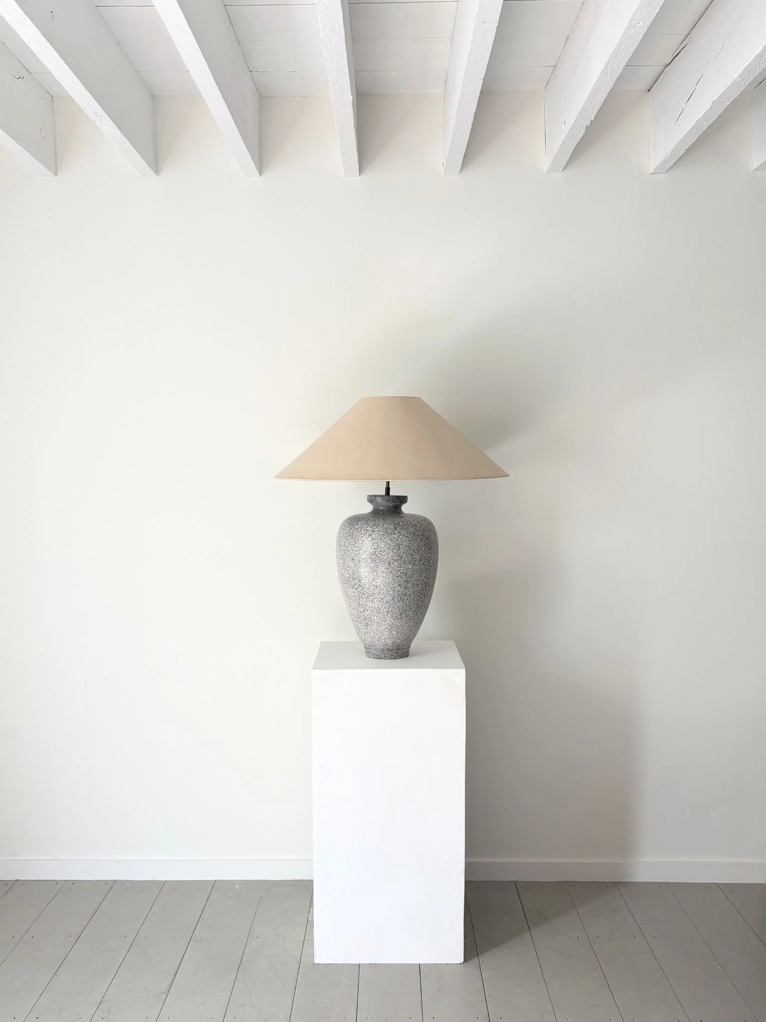 Large Ceramic Urn Italian Lamp With Terrazo Finish - Bureau Bruton Antique and Vintage Shop