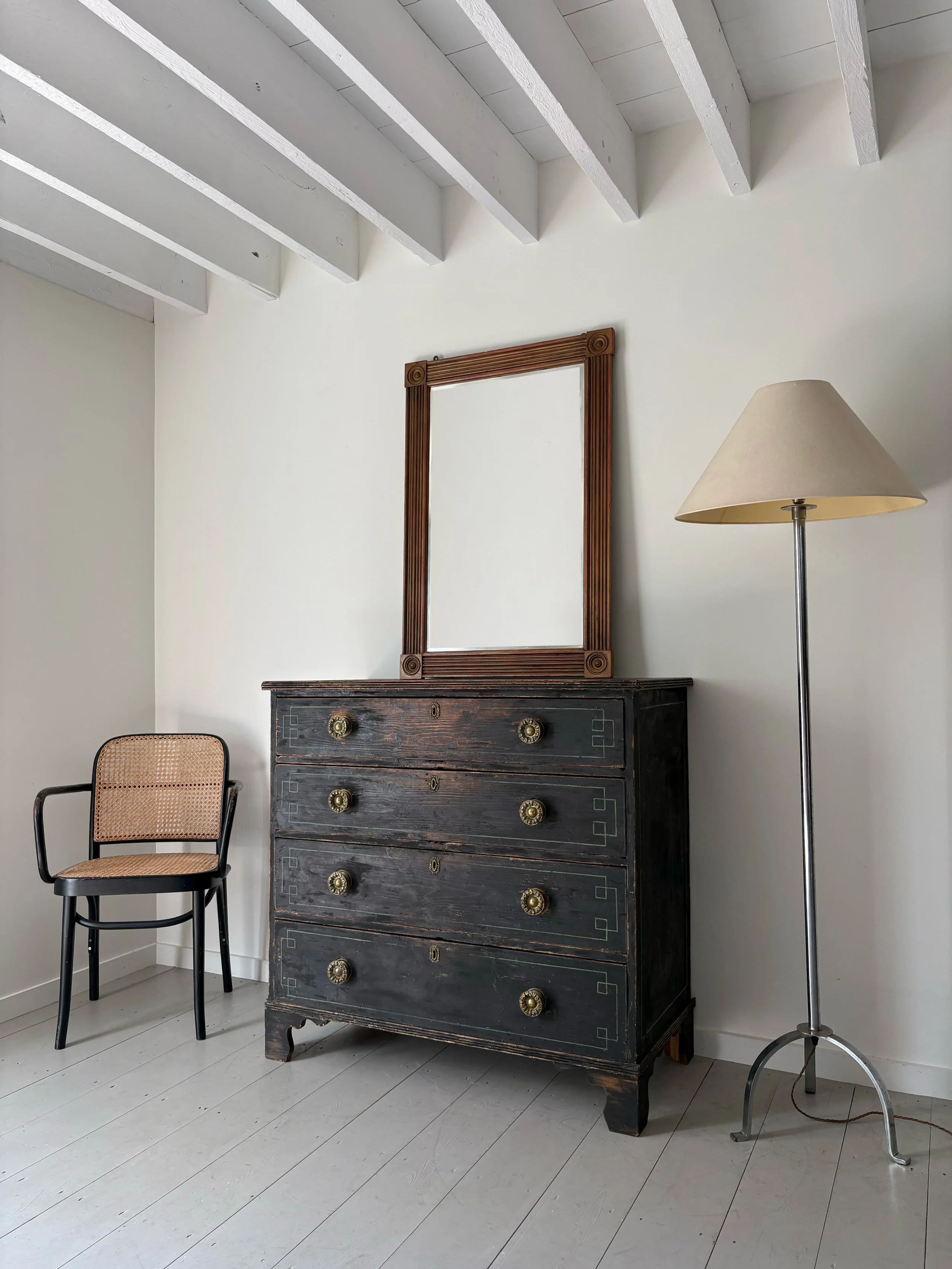 A large elegant French wall mirror in a striking yet simple neoclassical design - Bureau Bruton Antiques and Vintage