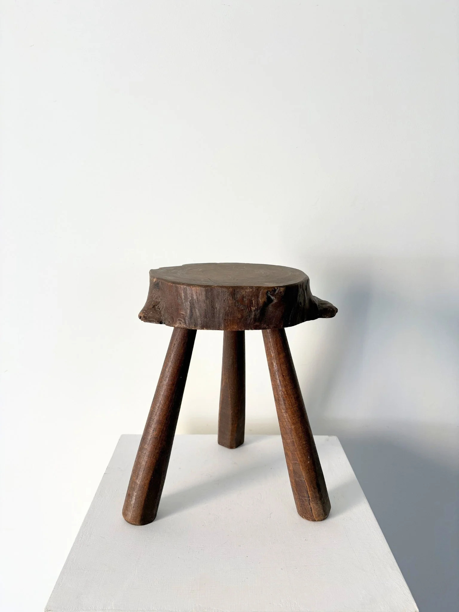 French Vintage Naturalistic Tree Slab Stool - Bureau Bruton Antiques and Design Gallery