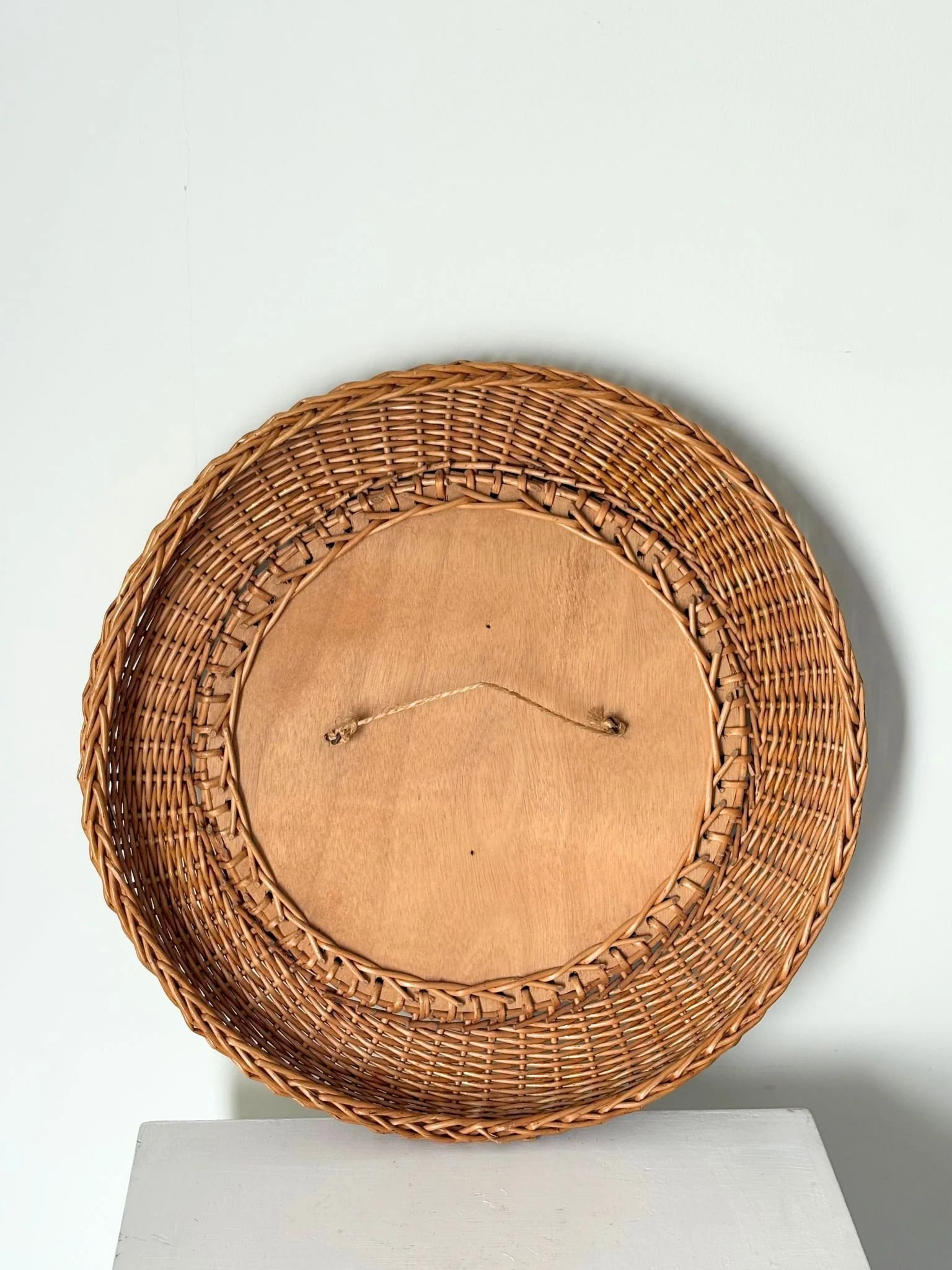 Round Wicker Mirror