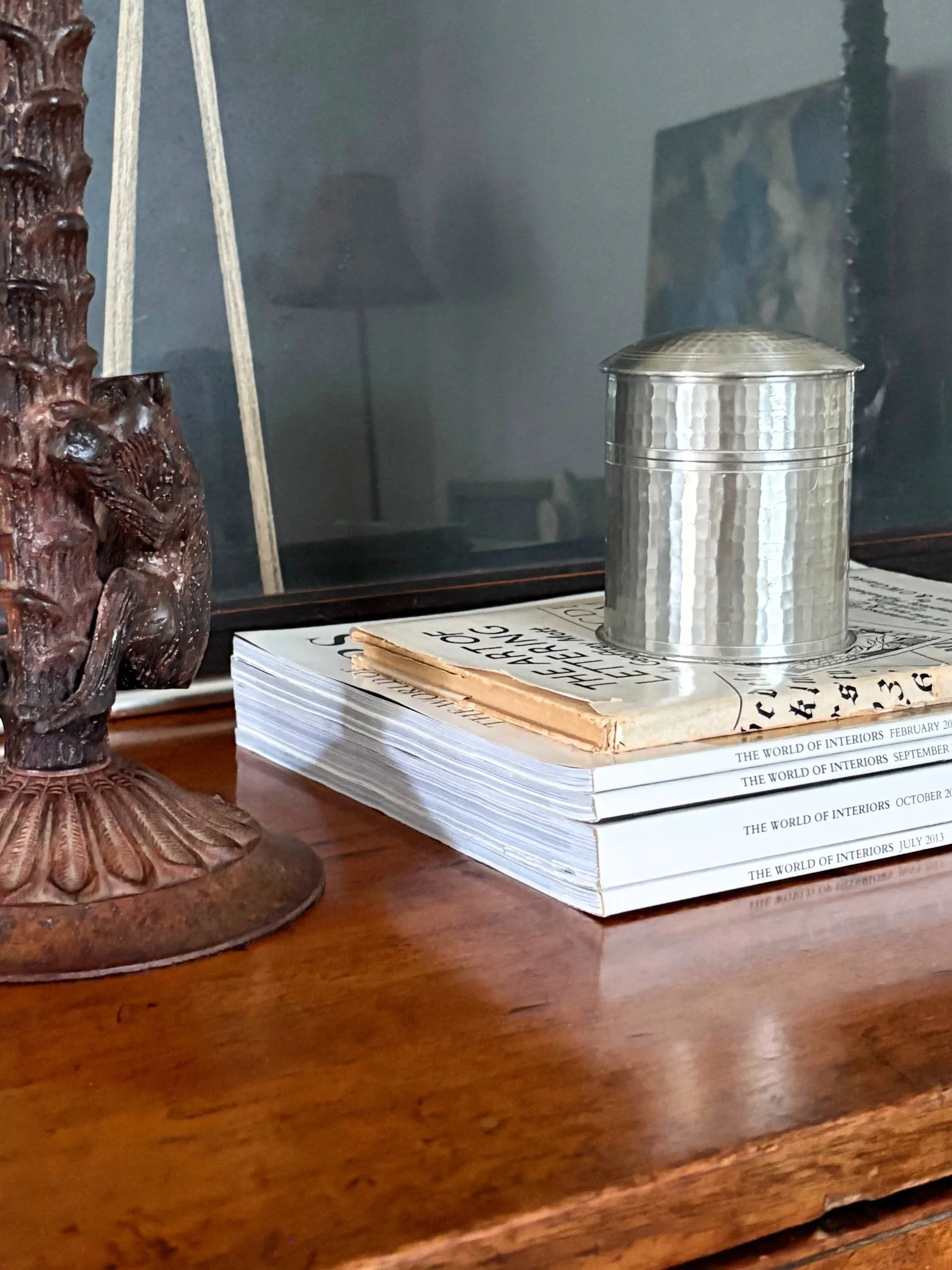 Hammered Pewter Caddy - Bureau Bruton