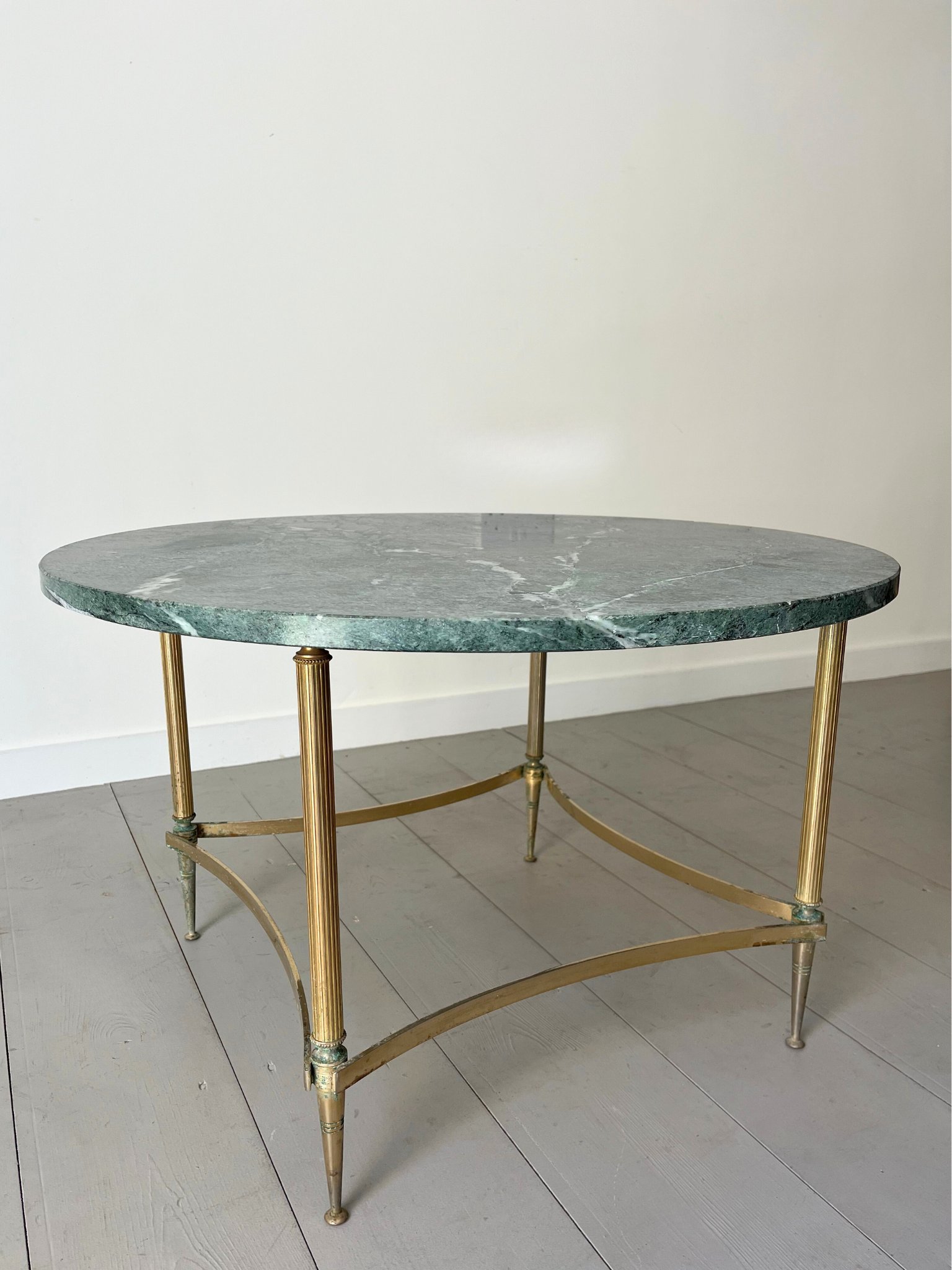 Maison Jansen Attr Marble and Brass Coffee Table - Bureau Bruton Design and Antiques Store and Sourcing