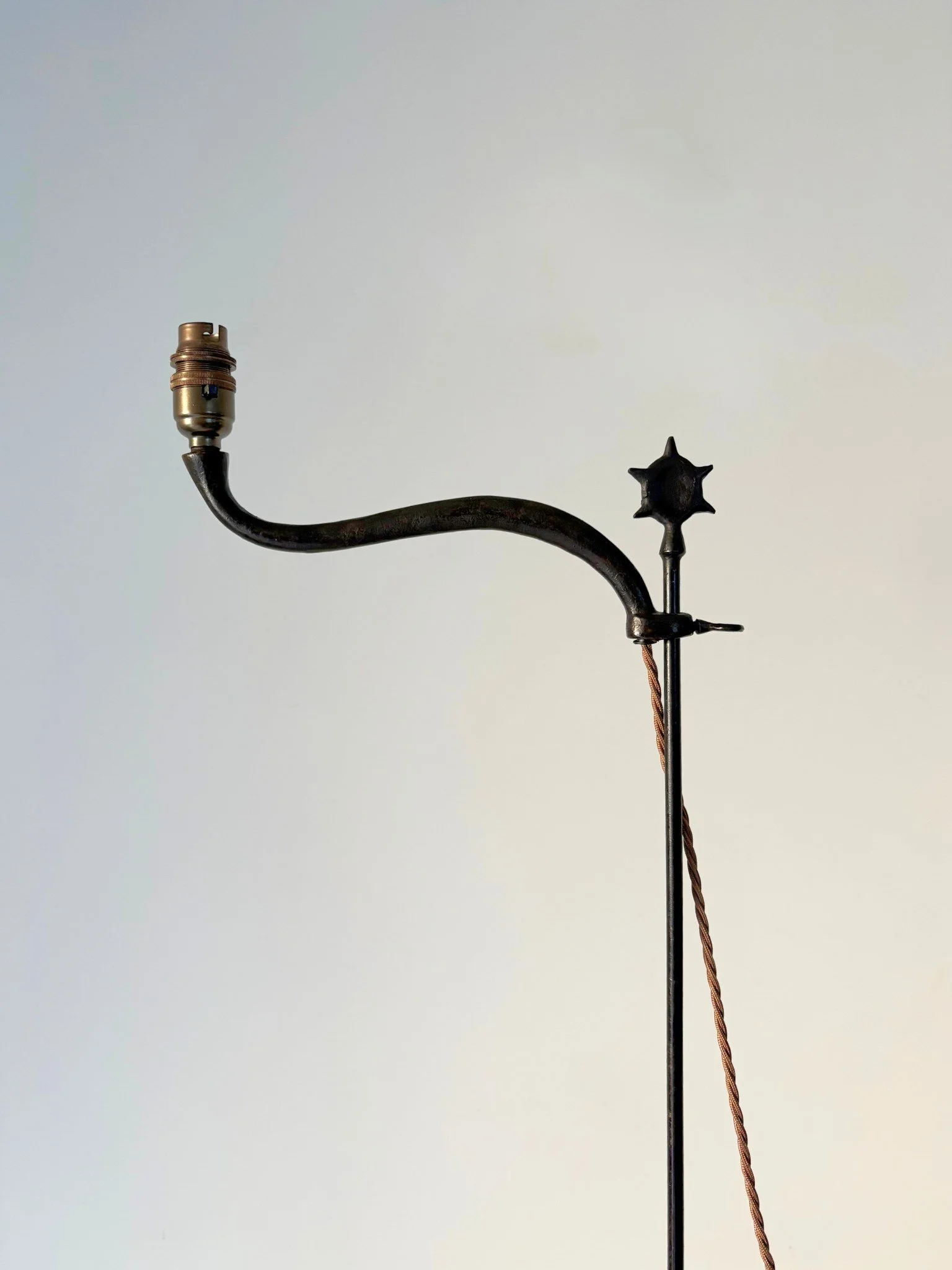 Adjustable Iron Lamp With Sun Motif, France 20th Century - Bureau Bruton Antiques and Vintage