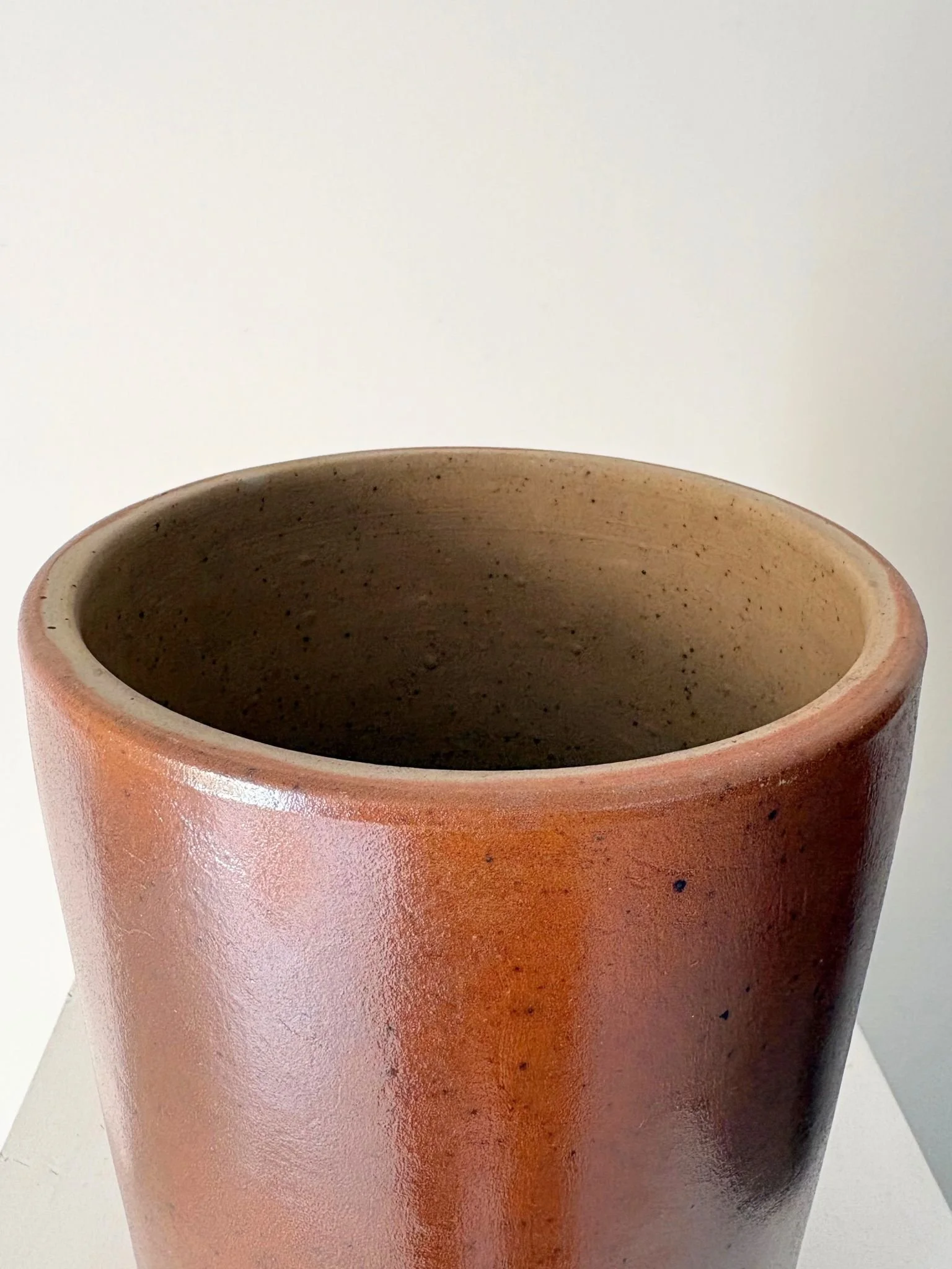 Extra Large Minimalist Vintage Earthenware Vase Vessel - Bureau Bruton