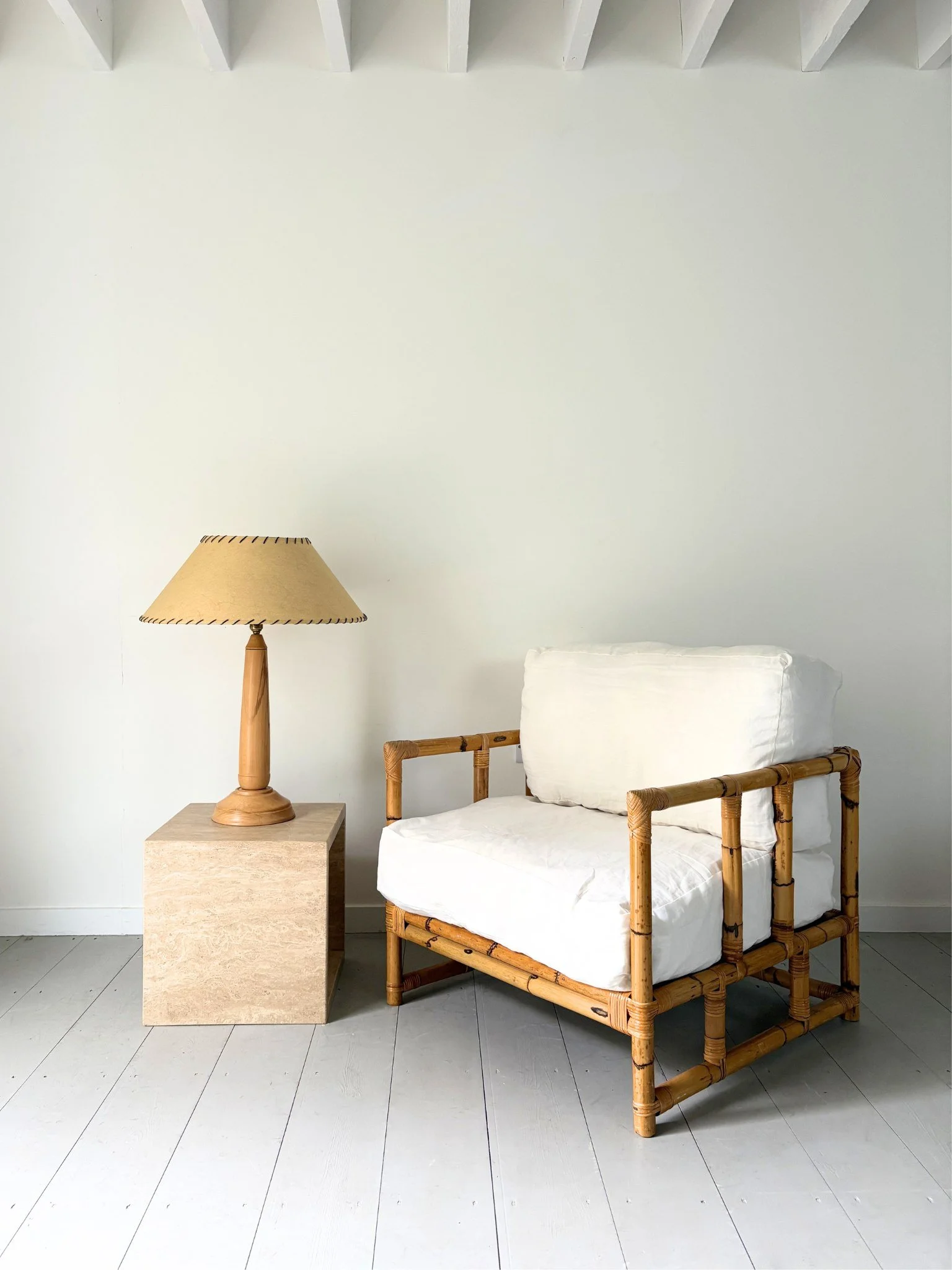 20th Century Vintage Travertine Cube Side Table or Stool - Bureau Bruton Design and Antique Gallery and Sourcing