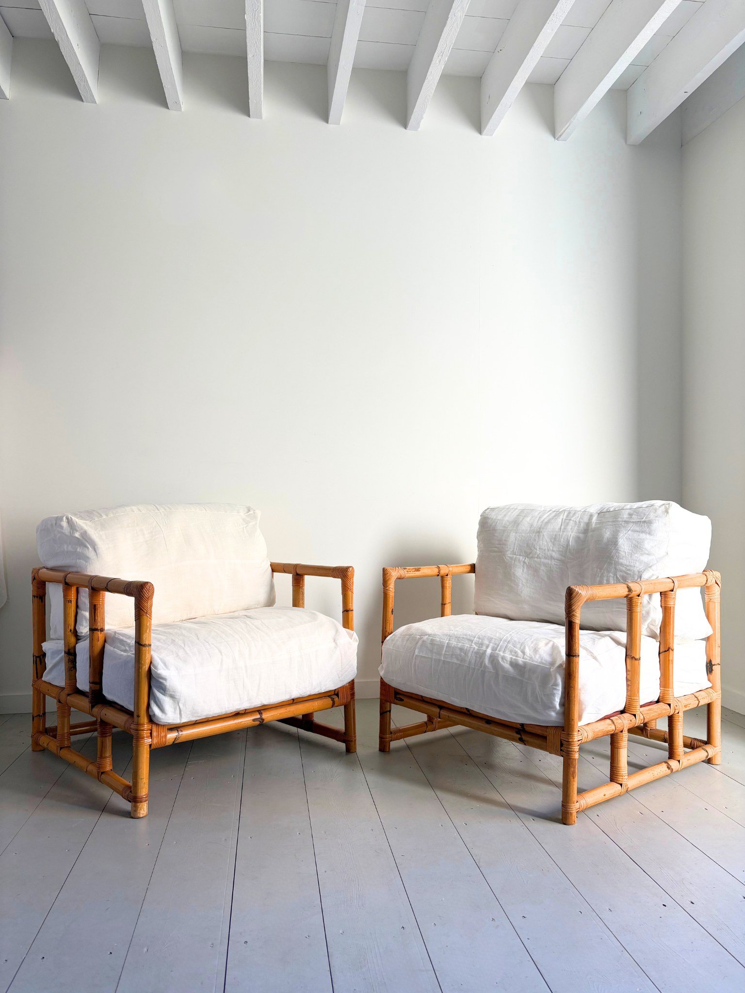 Pair of Bamboo Armchairs