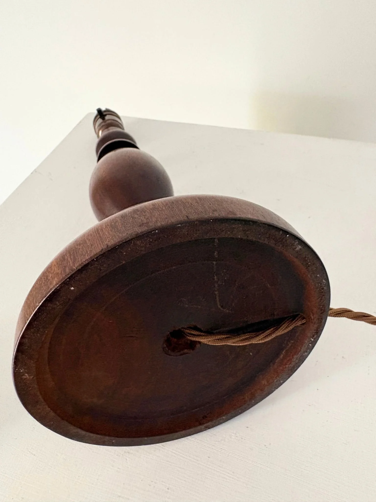 Turned Mahogany Lamp