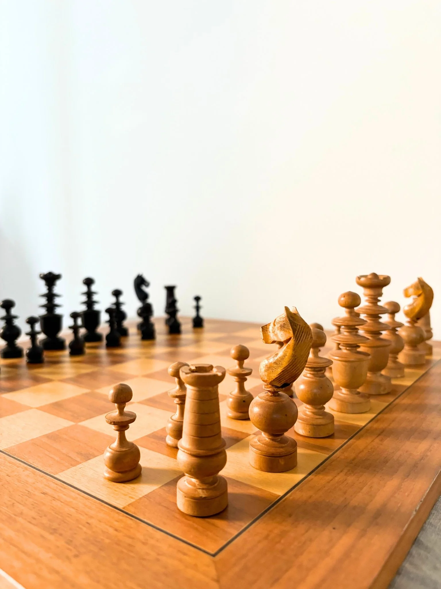 Hand Turned 20th Century Wooden Chess Set - Bureau Bruton Antique and Vintage Shop and Sourcing Service