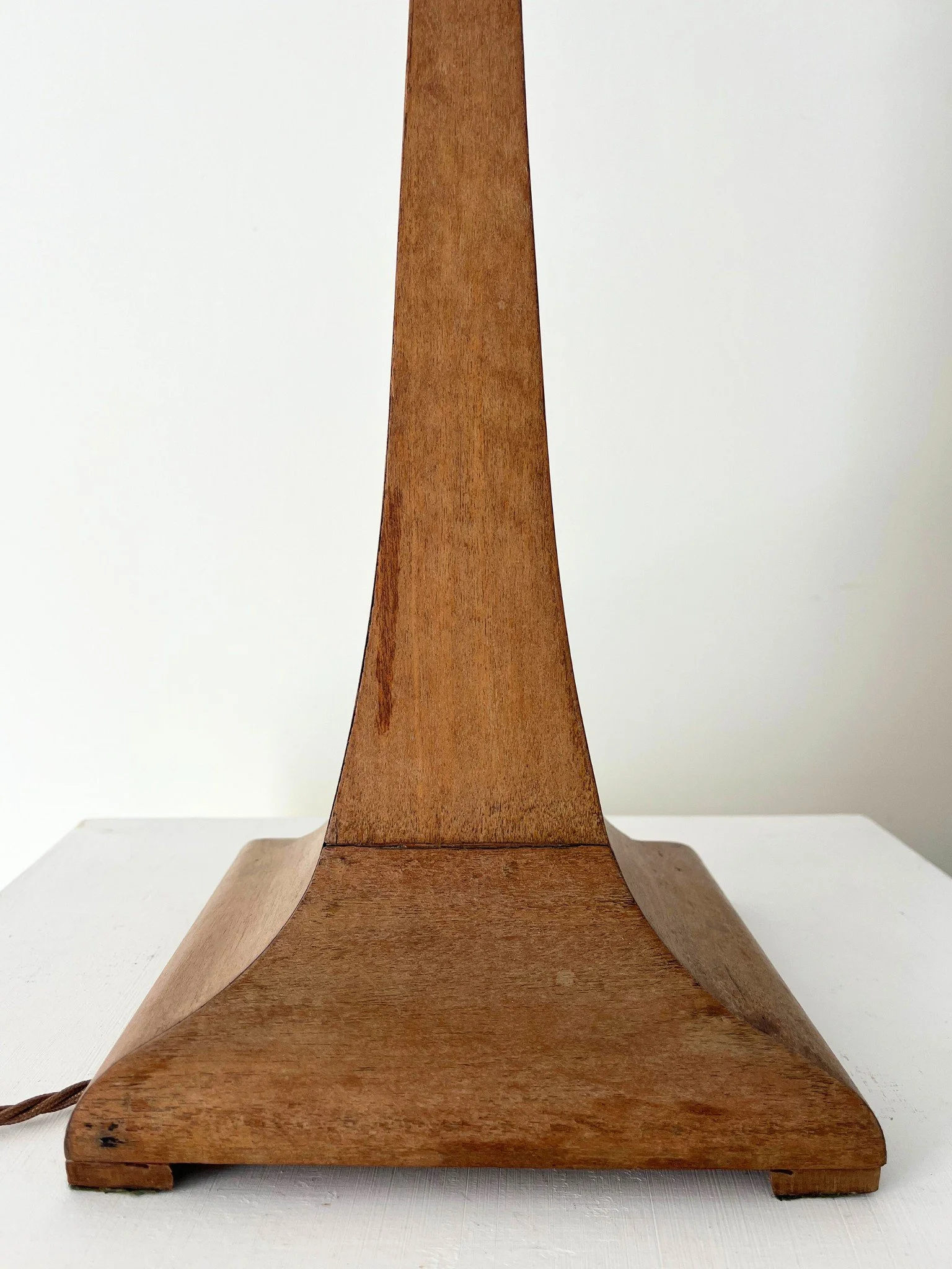Cotswold School Handmade 20th Century Wooden Lamp - Bureau Bruton Antiques and Vintage