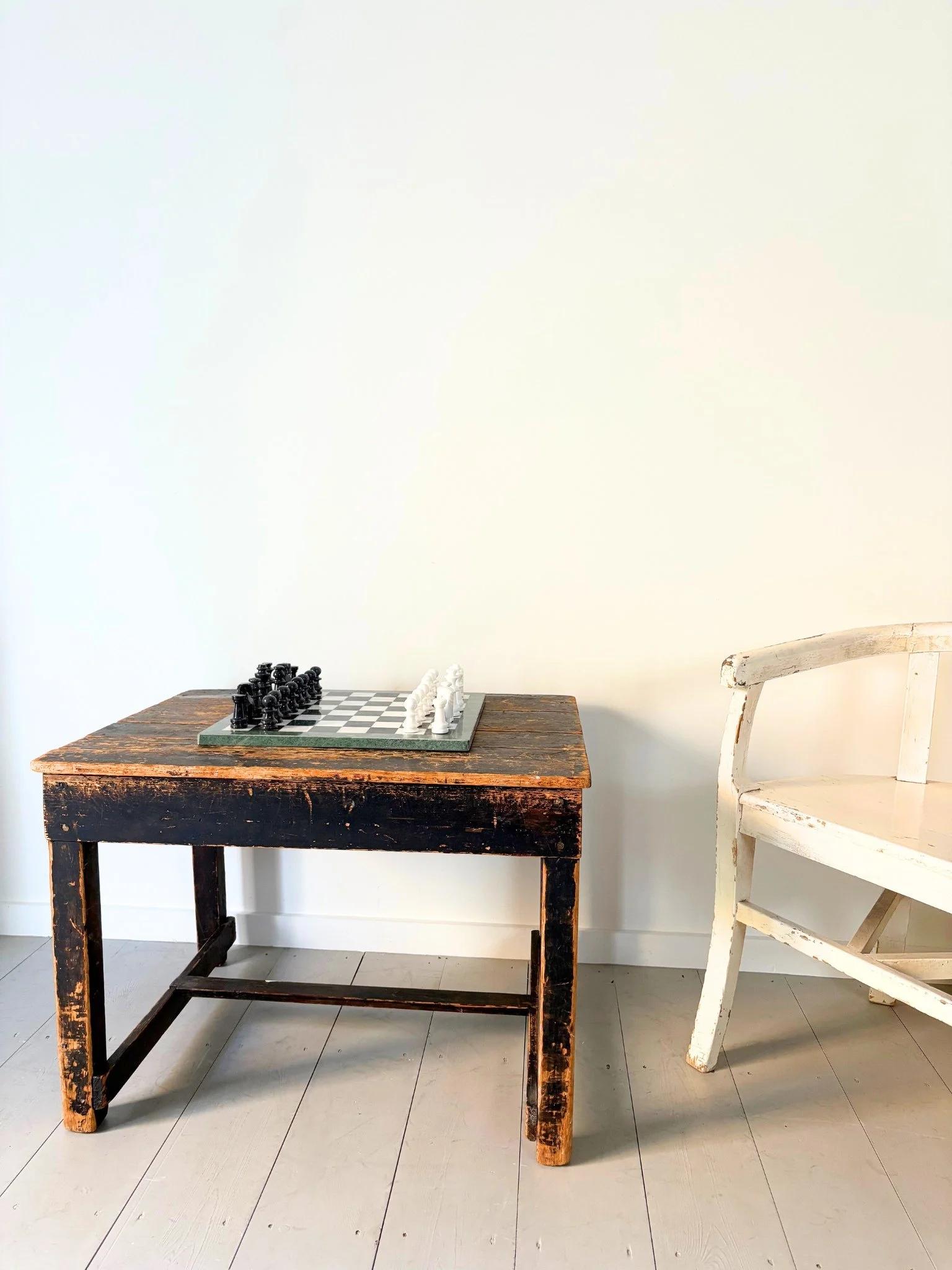 Vintage Green Marble Chess Set - Bureau Bruton Antiques and Design Shop and Sourcing