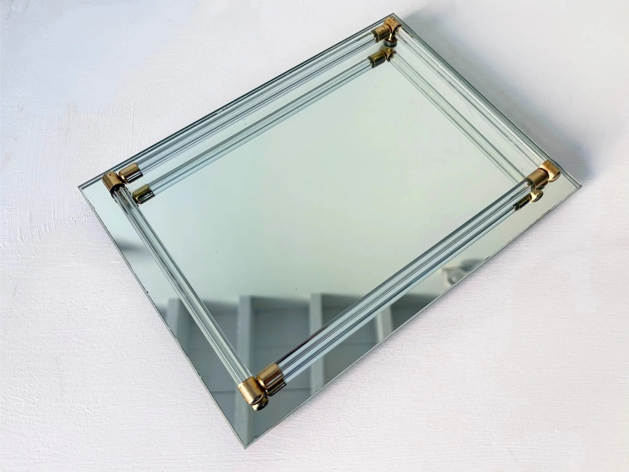 20th Century American Glass and Lucite Vanity Tray - Bureau Bruton