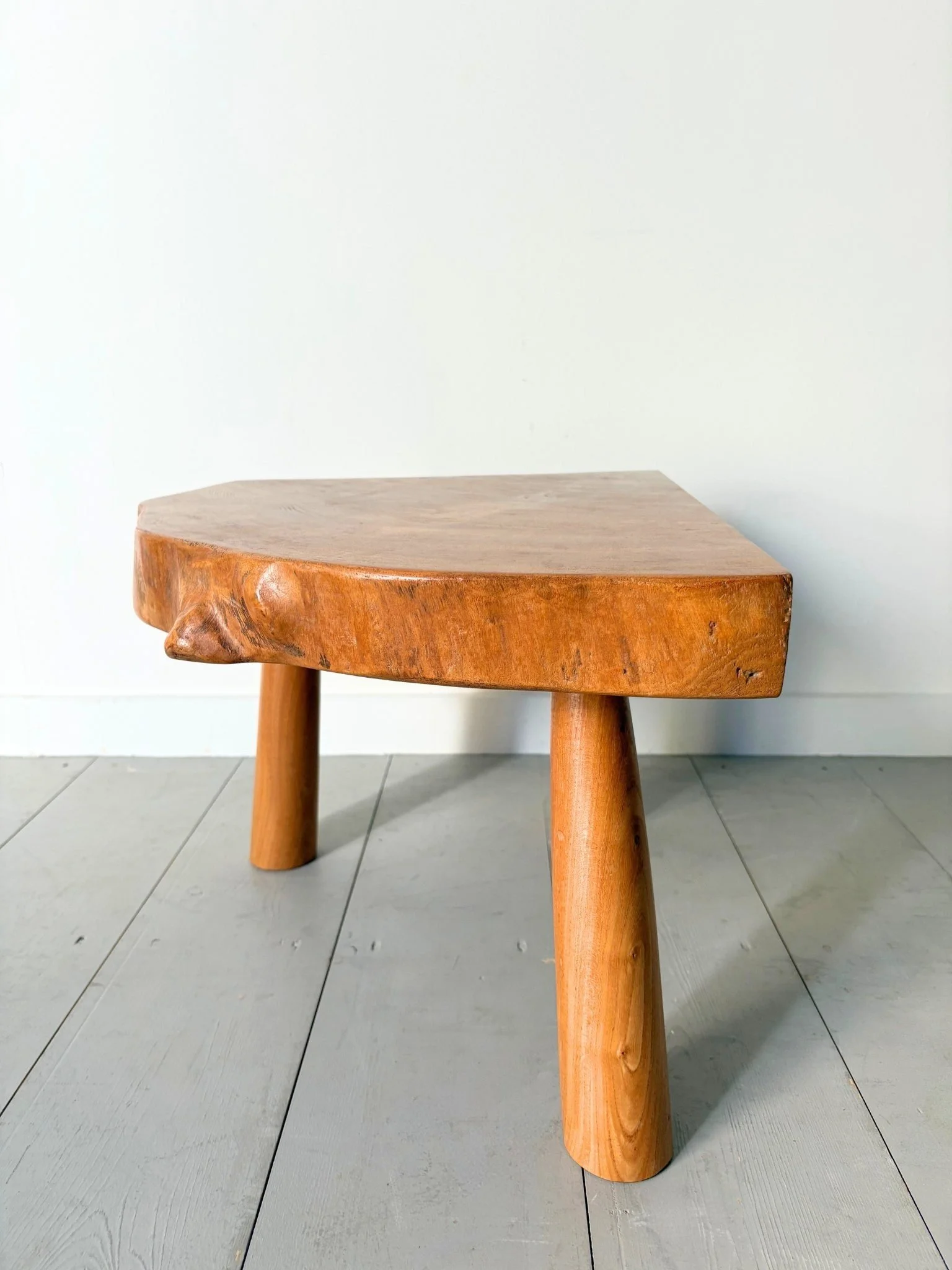 Live Edge 20th Century Elm Side Table - Bureau Bruton Antiques and Vintage Design