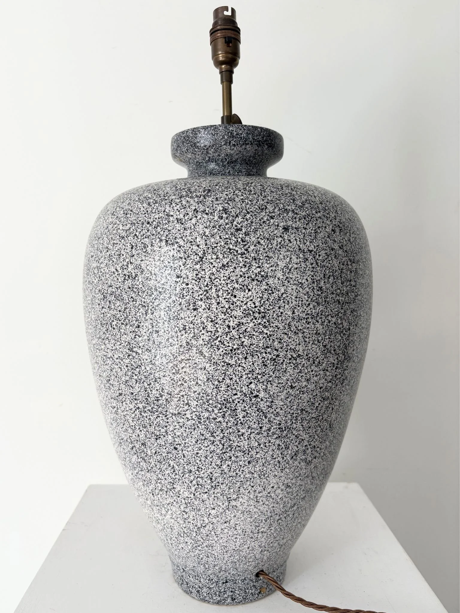 Large Italian Speckled Ceramic Lamp - Bureau Bruton