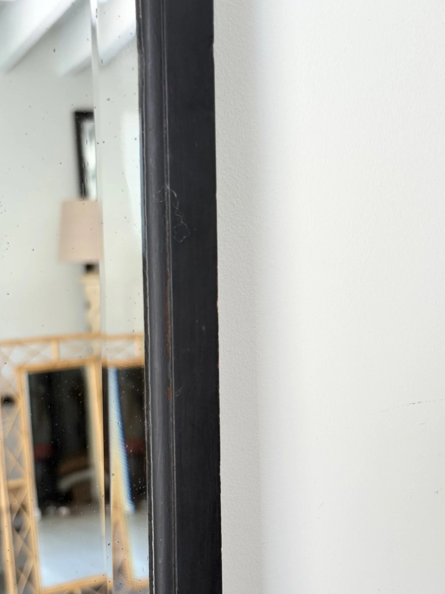 Black Cut Out Corner Wall Mirror