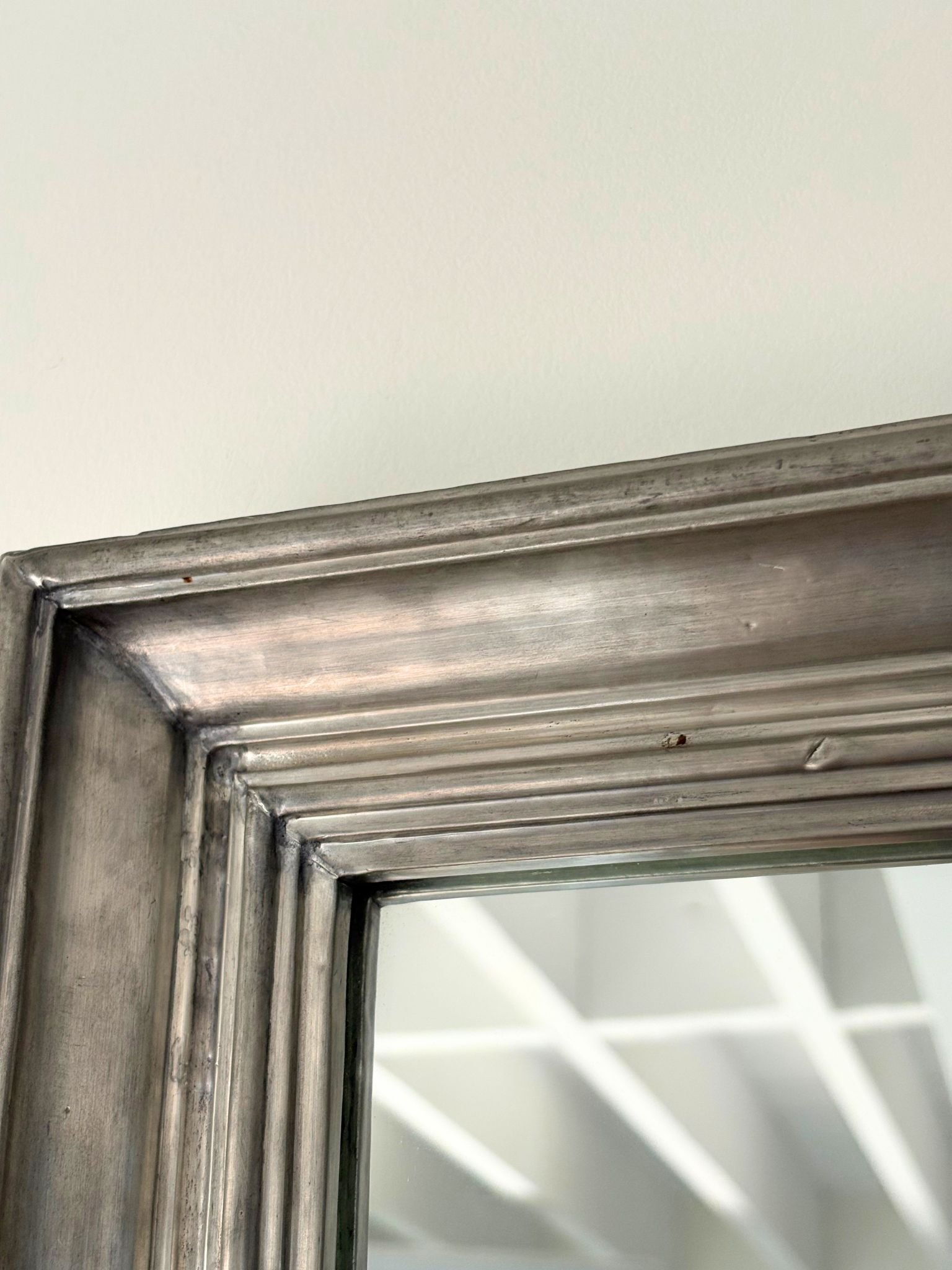 Wrapped Metal Repoussé Wall Mirror - Bureau Bruton Antiques and Vintage