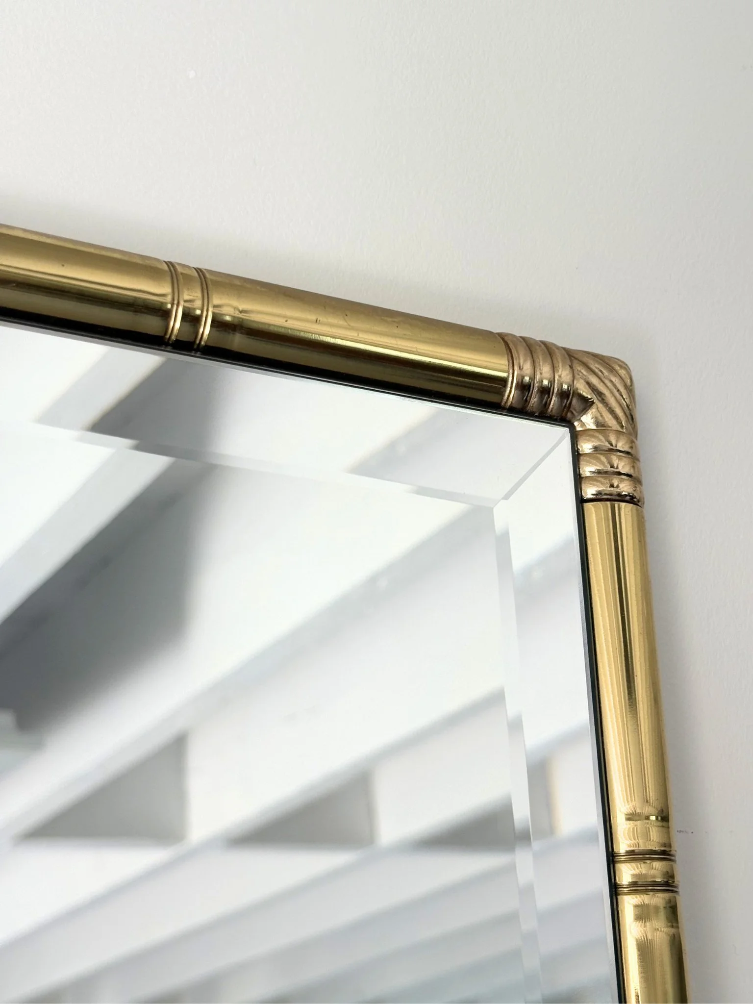 Brass Faux Bamboo Mirror