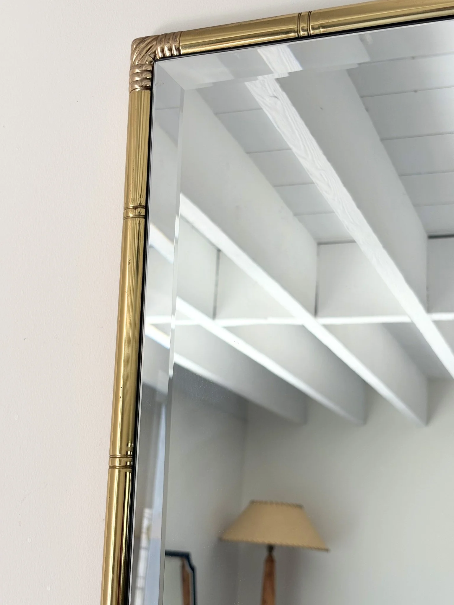 Brass Faux Bamboo Mirror